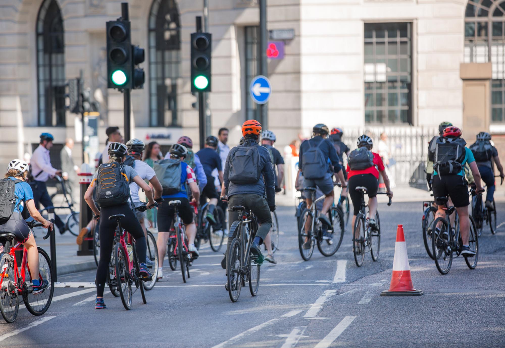 Cyclists in London