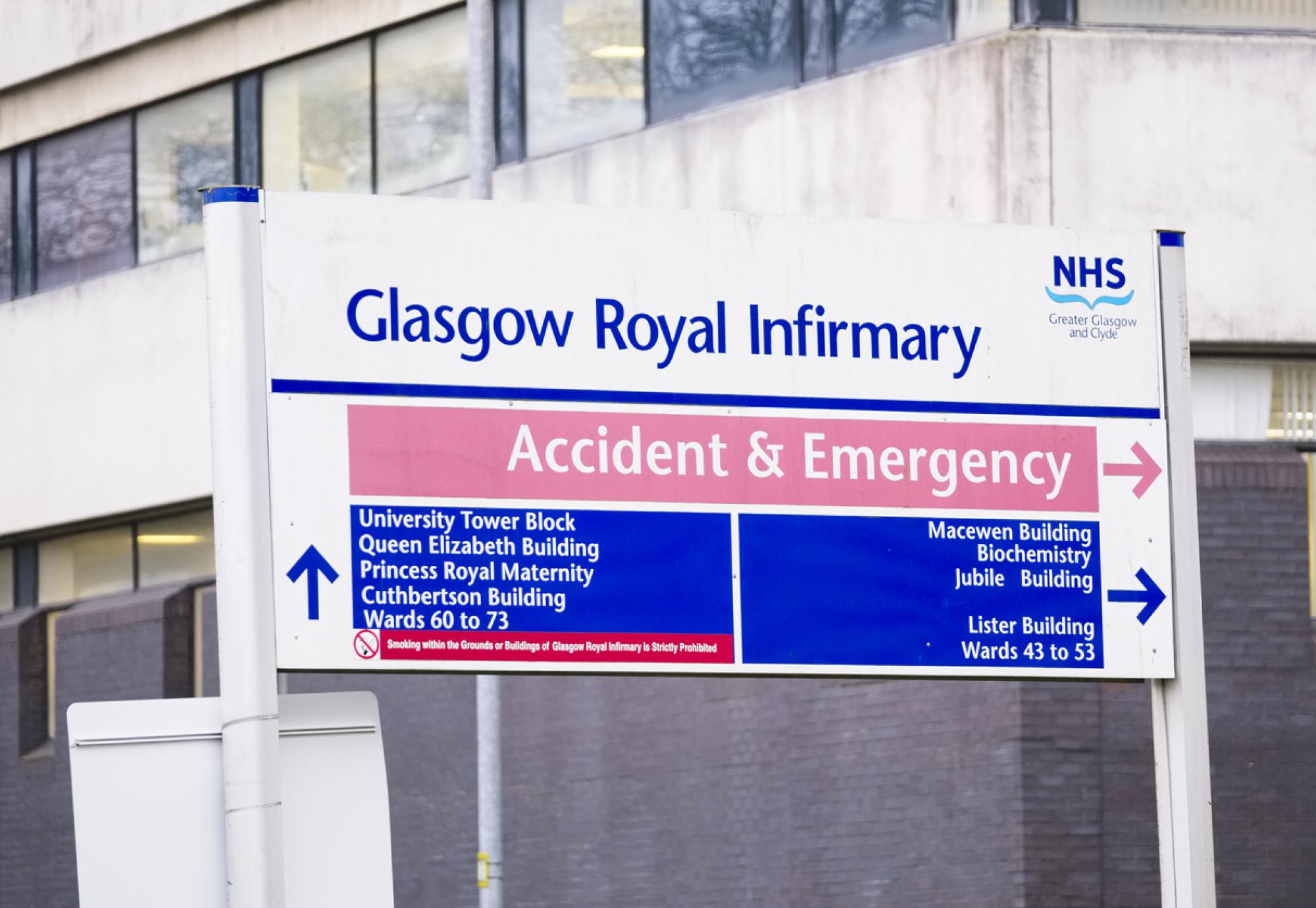 Glasgow Royal Infirmary sign