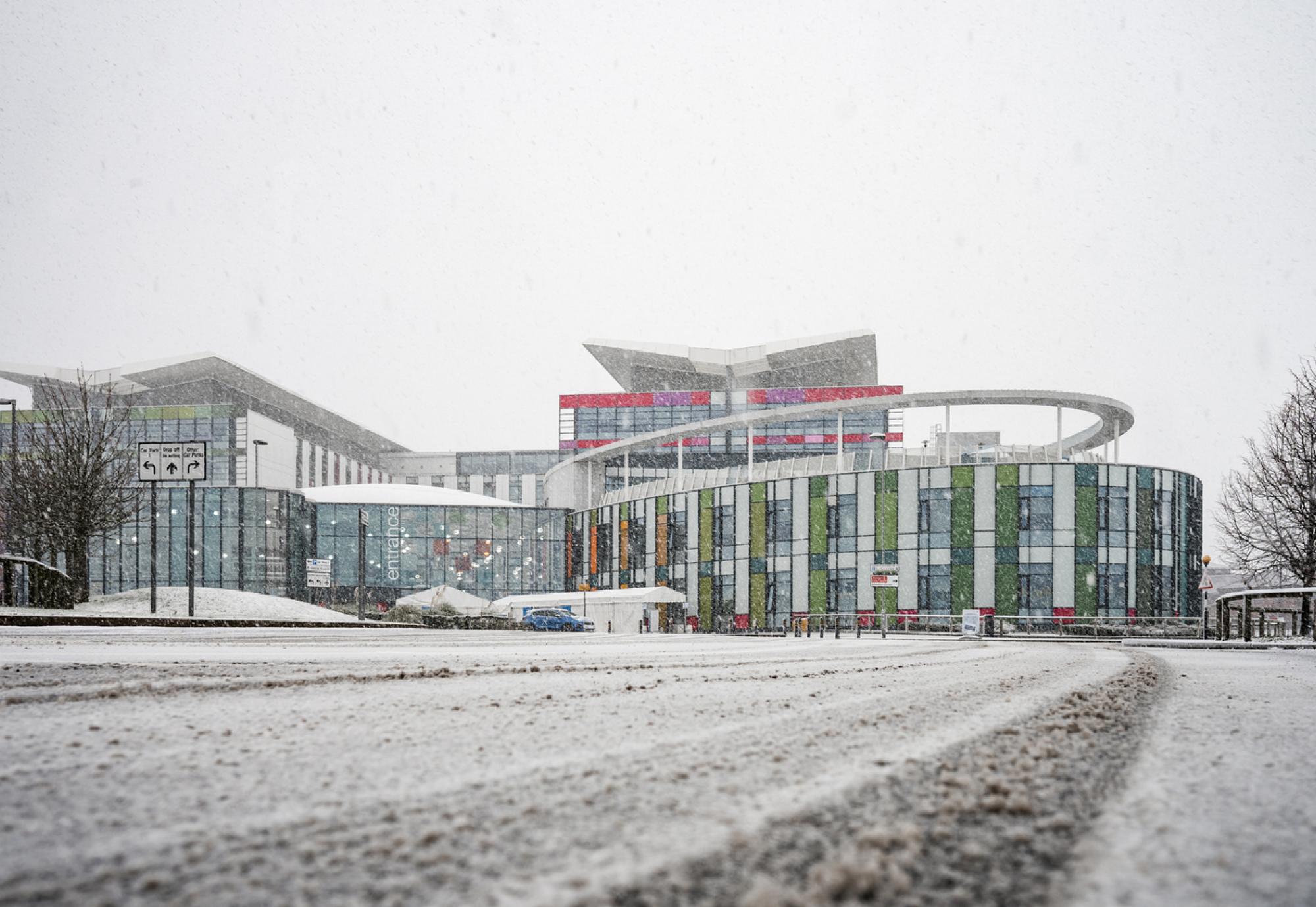 Hospital in winter
