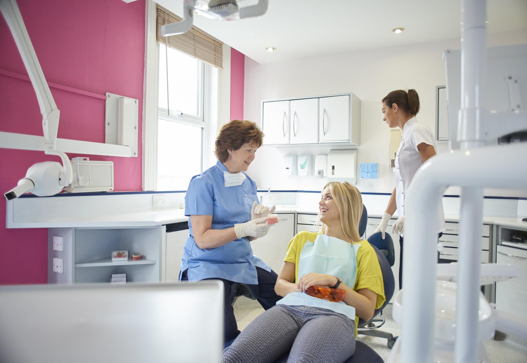 Dentist and patient