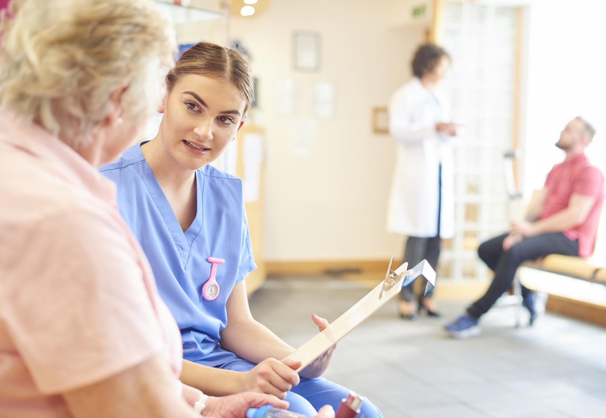 Nurse and patient