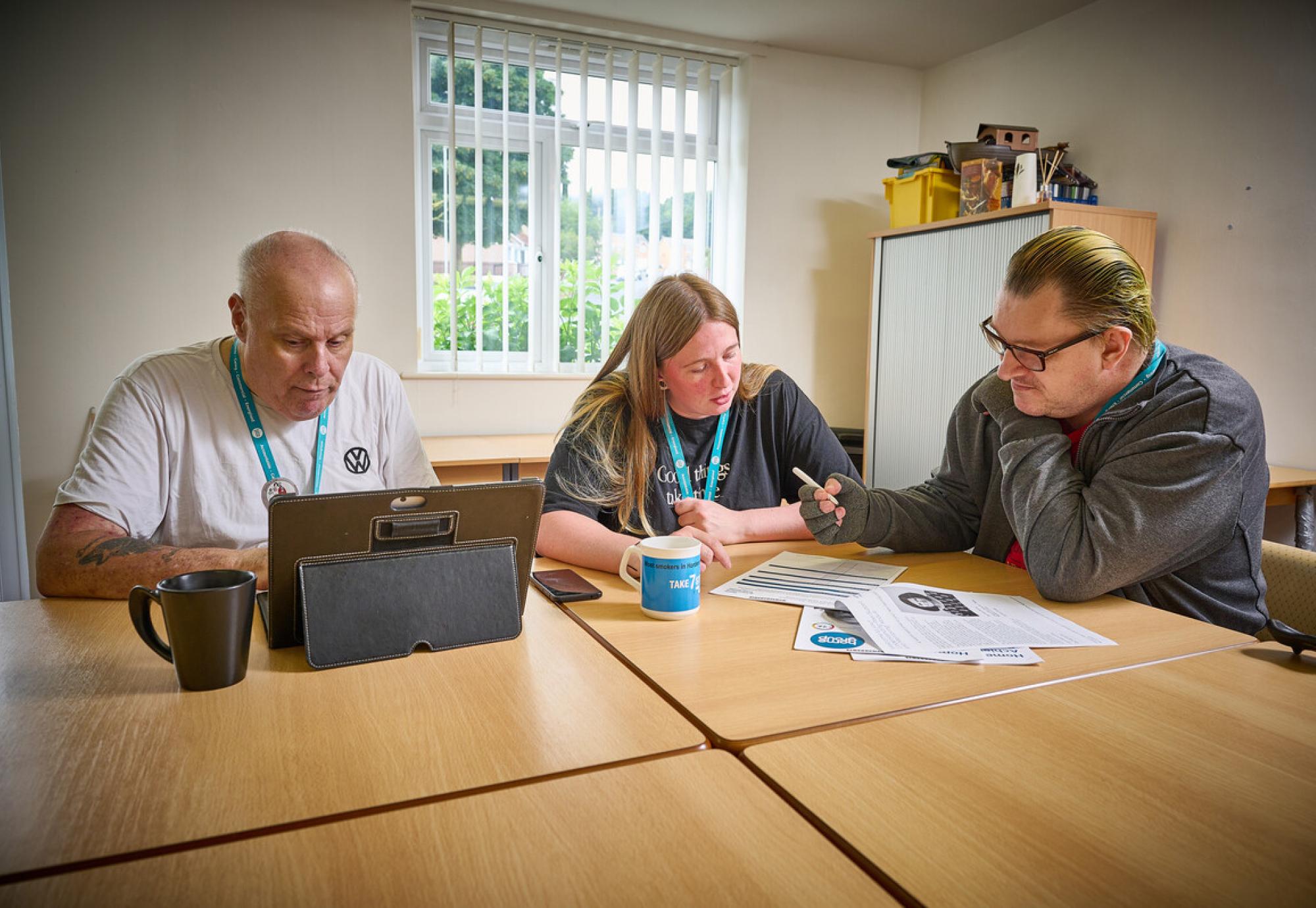 Staff and customers at County Durham community services