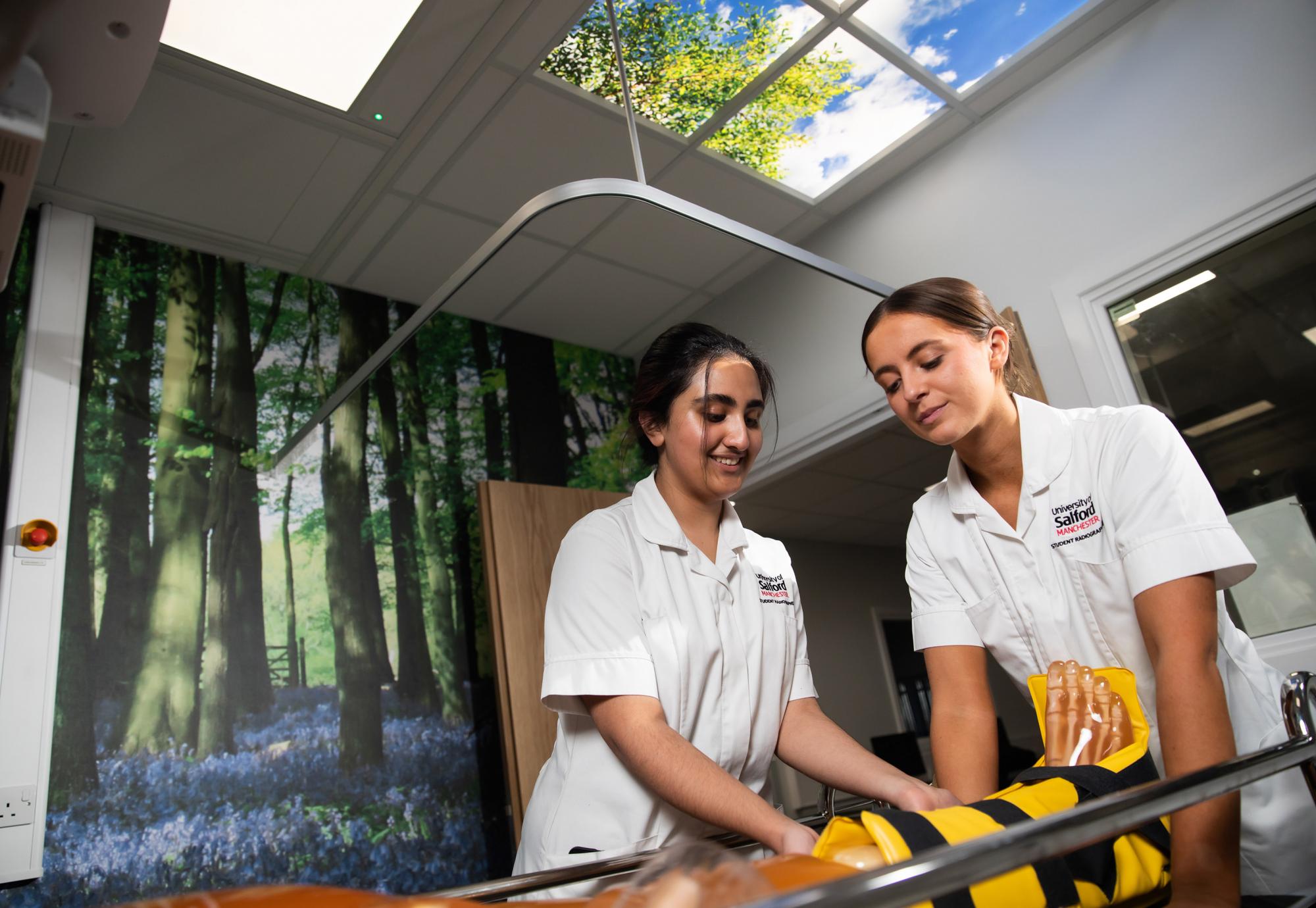 Students at the new Centre for Medical Imaging at the University of Salford