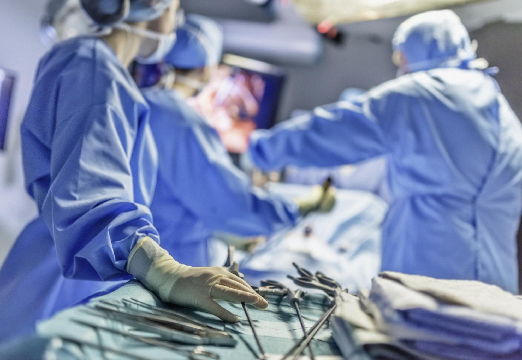 Surgical team in operating theatre