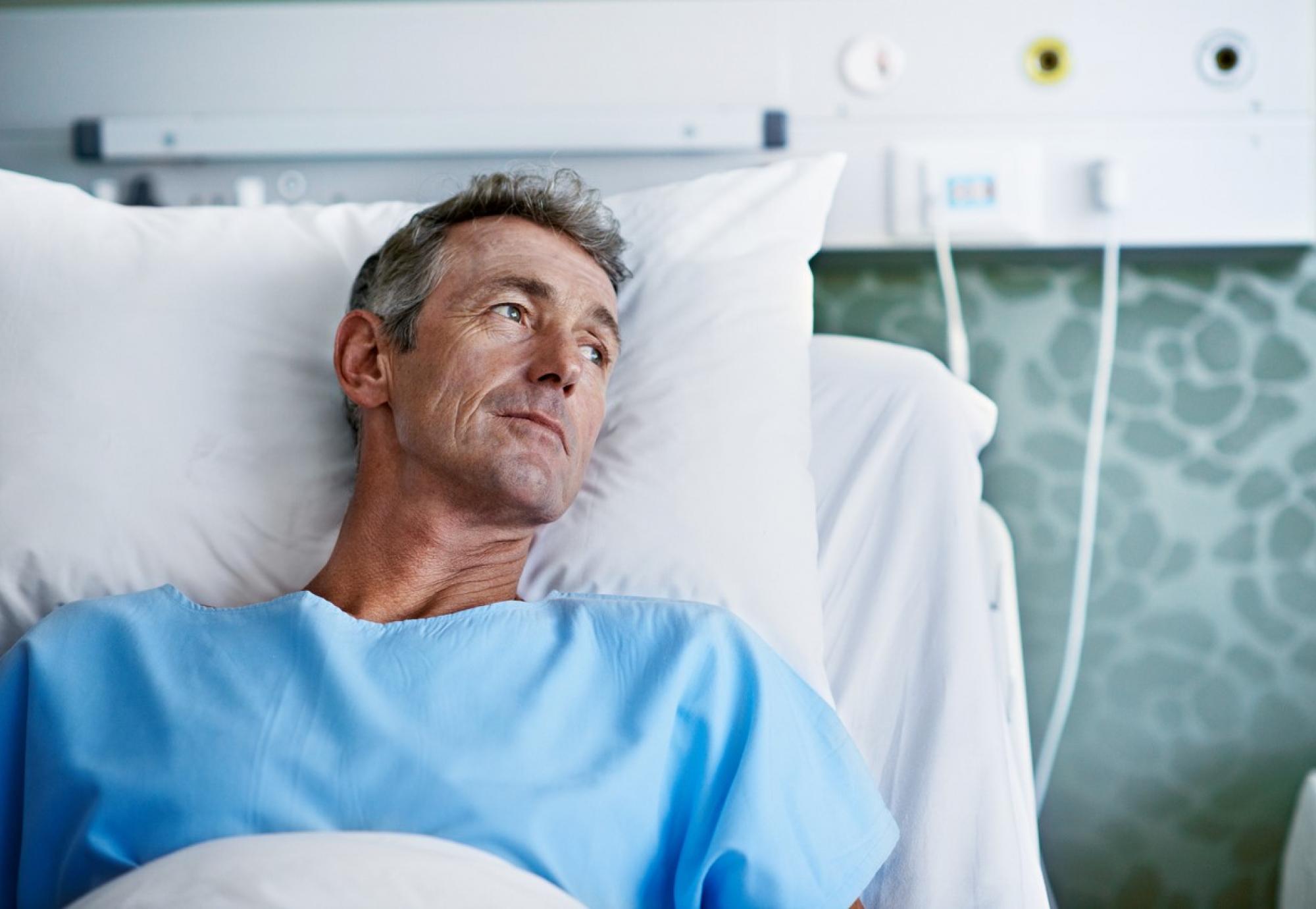 Patient in hospital bed