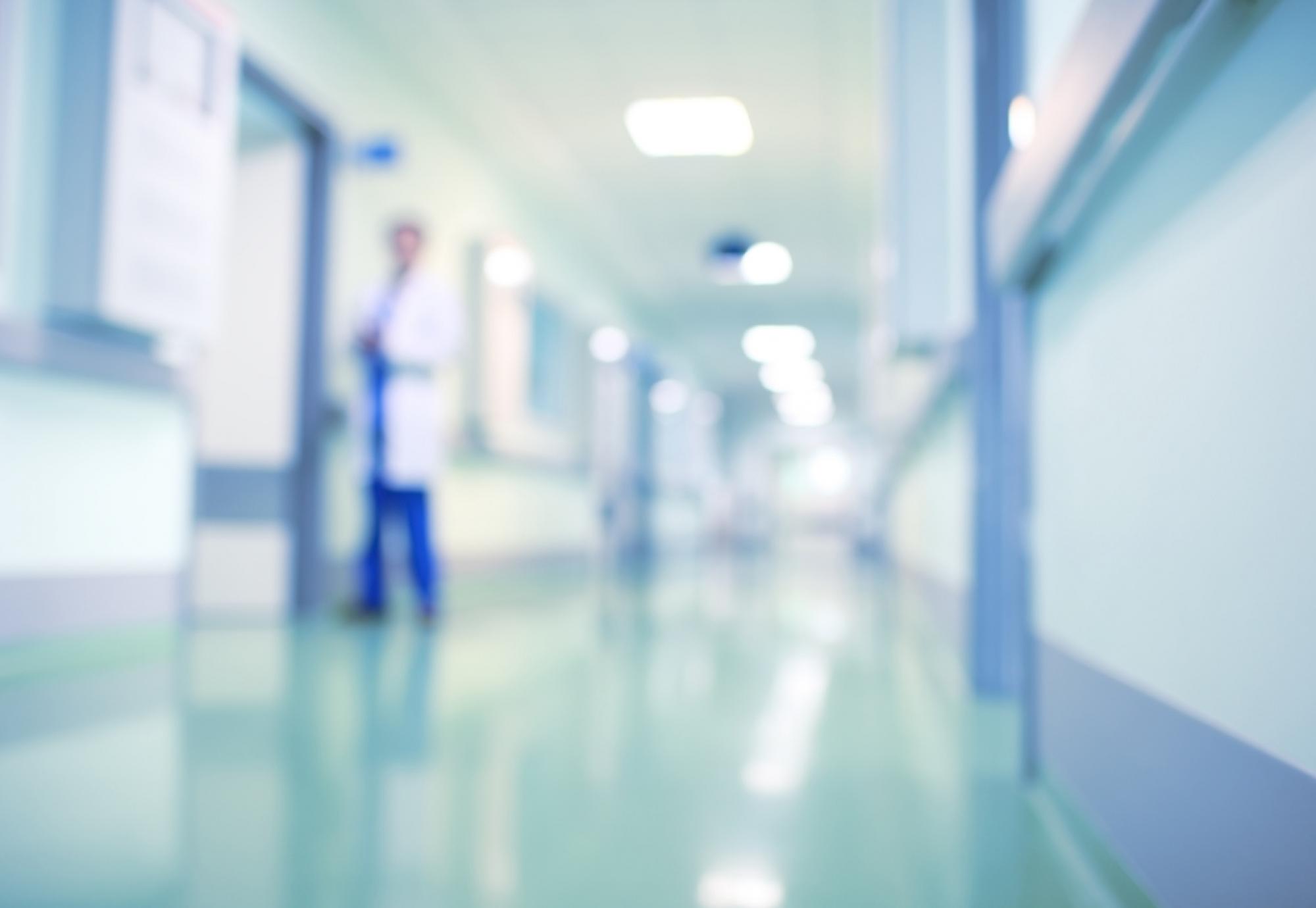 Doctor in hospital corridor