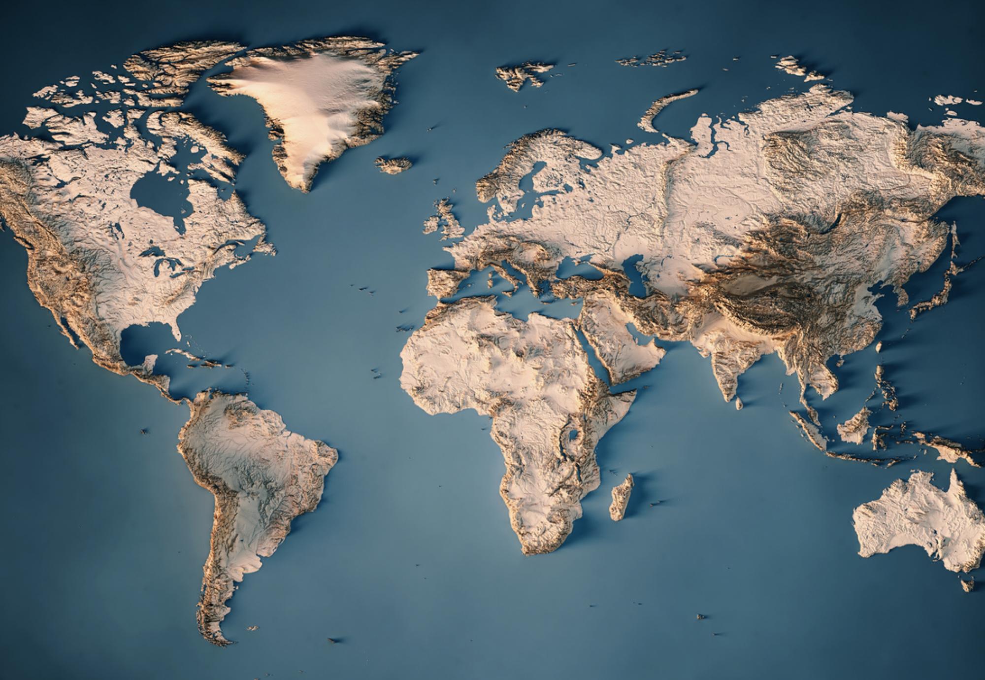 Image of a world map depicting the international health technology assessment group