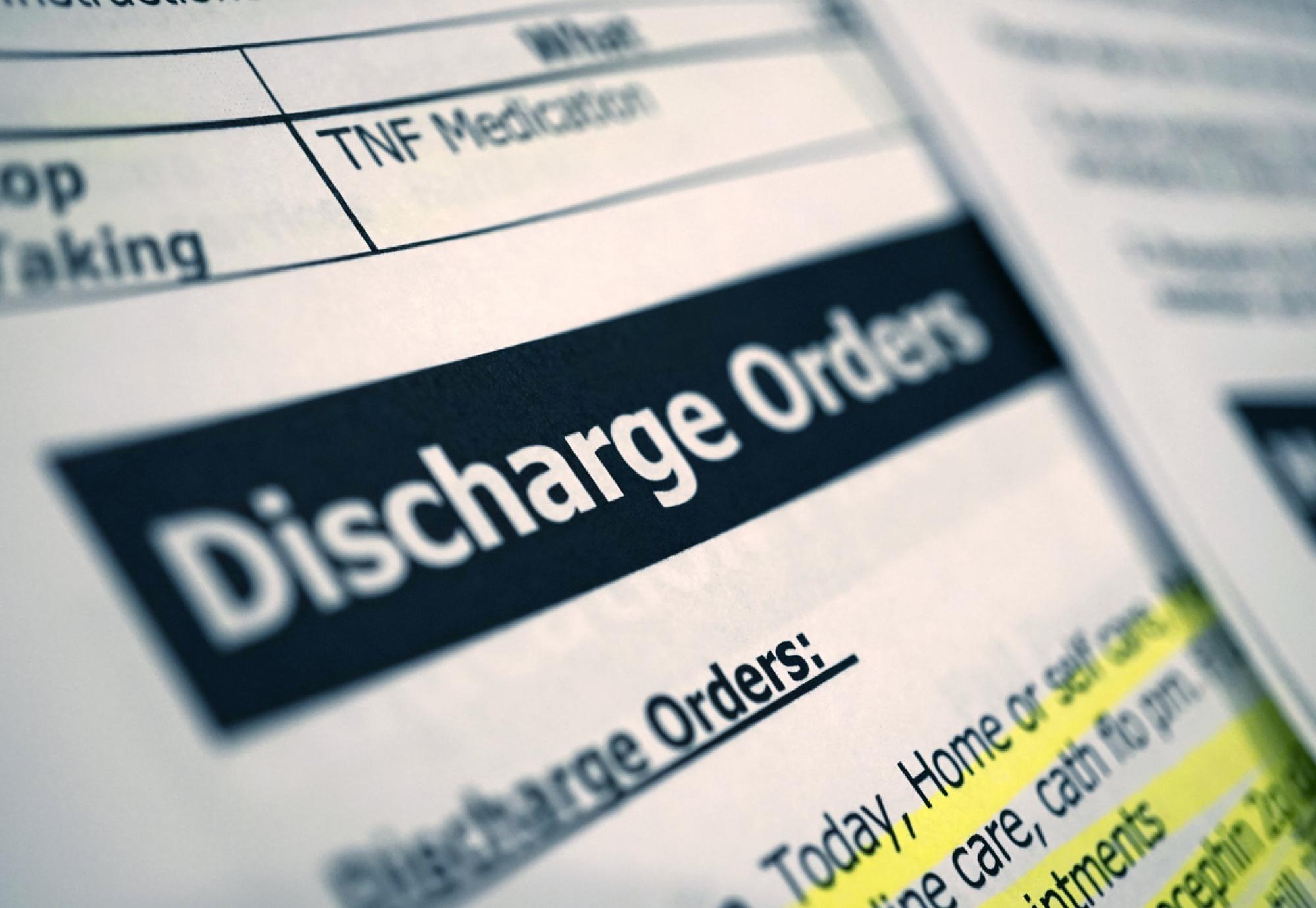 Patient discharge orders