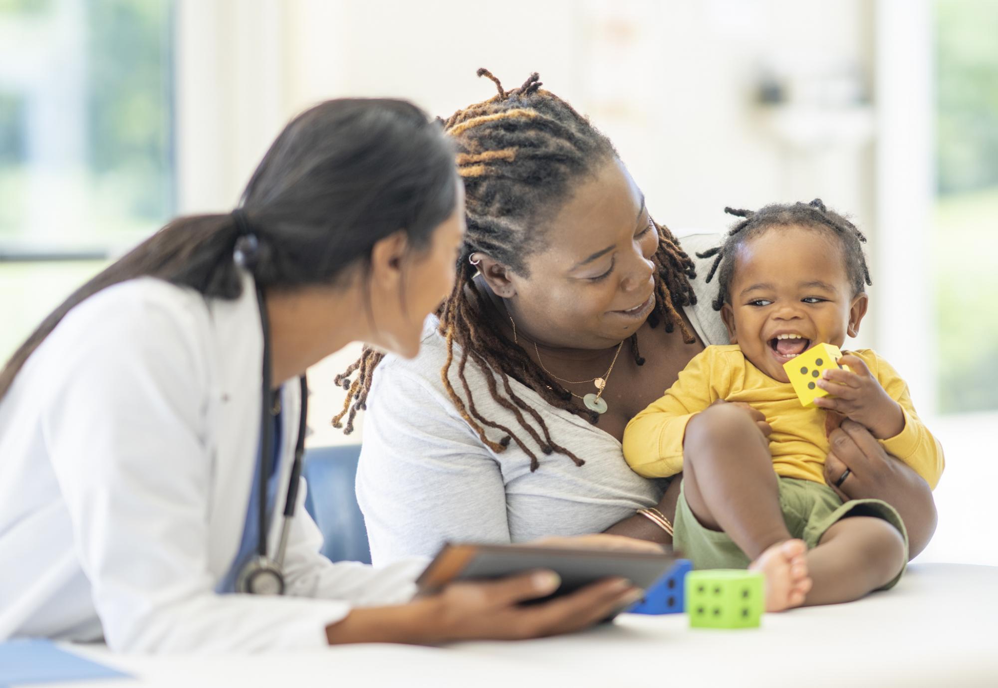 Mother with her Son at the Doctors