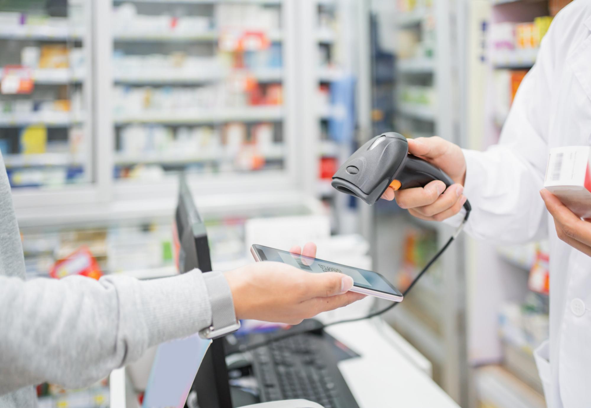 Man using his phone to get a prescription