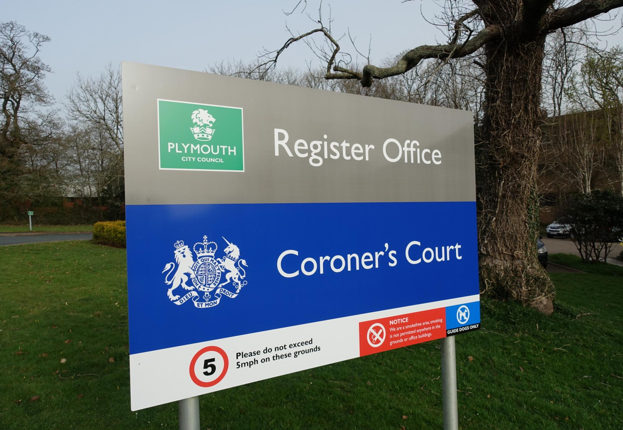 Coroner sign