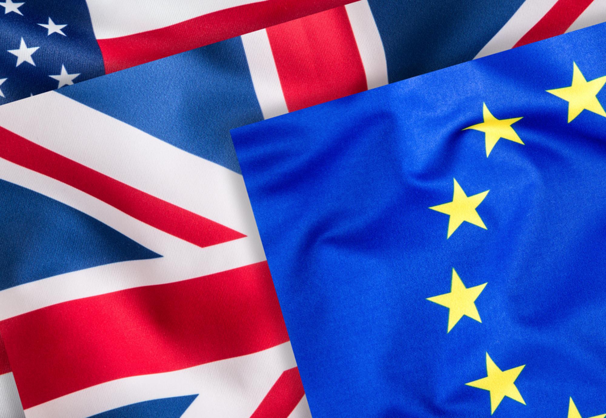 US, UK and EU flags