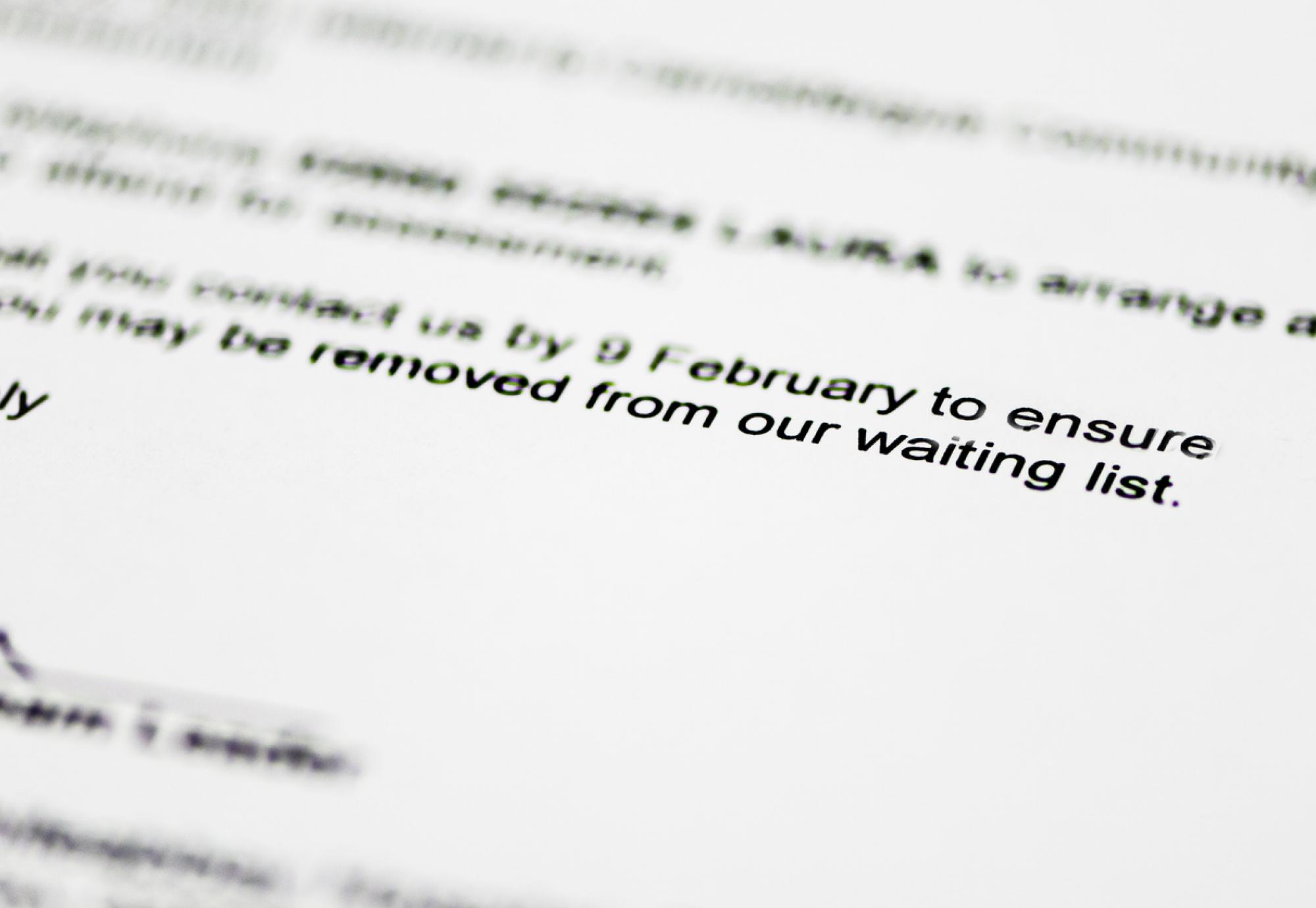NHS waiting lists
