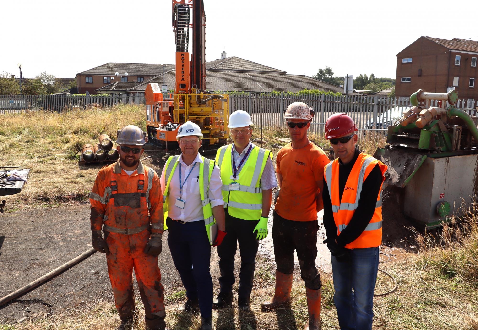 Staff from North Tees and Hartlepool NHS Foundation Trust and Veolia on site at Hartlepool