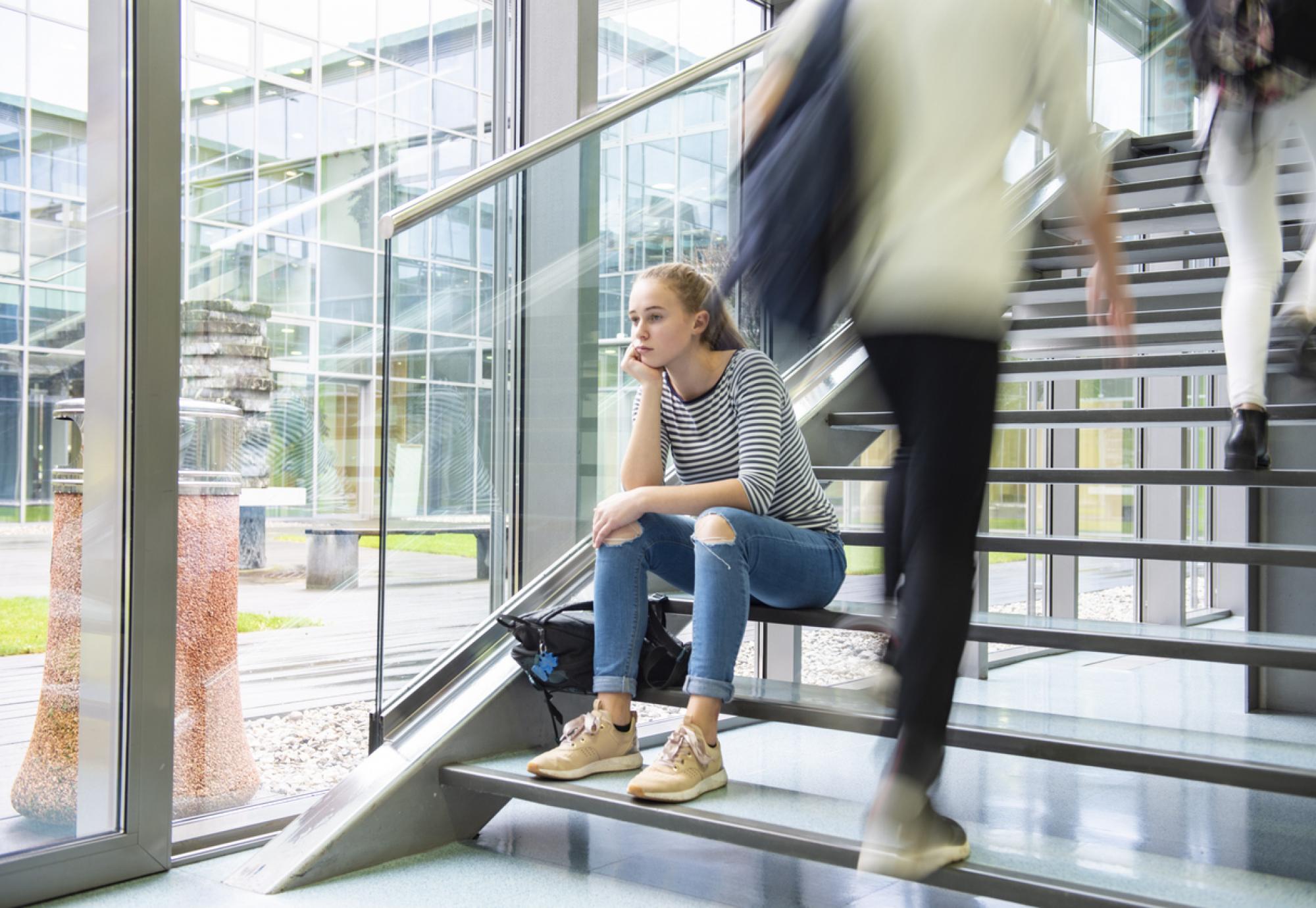 A university student with poor mental health