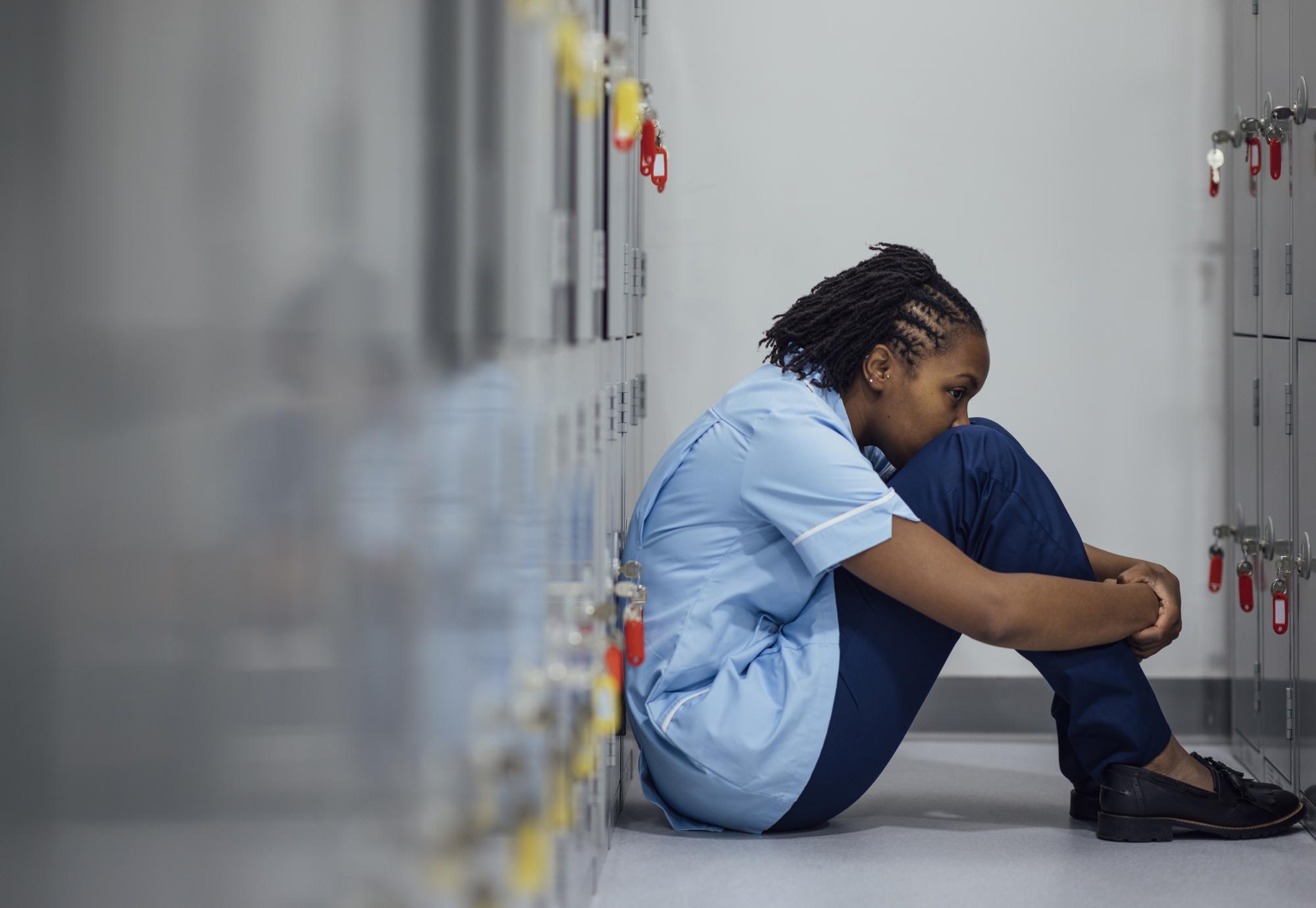 Picture of a nurse taking a break