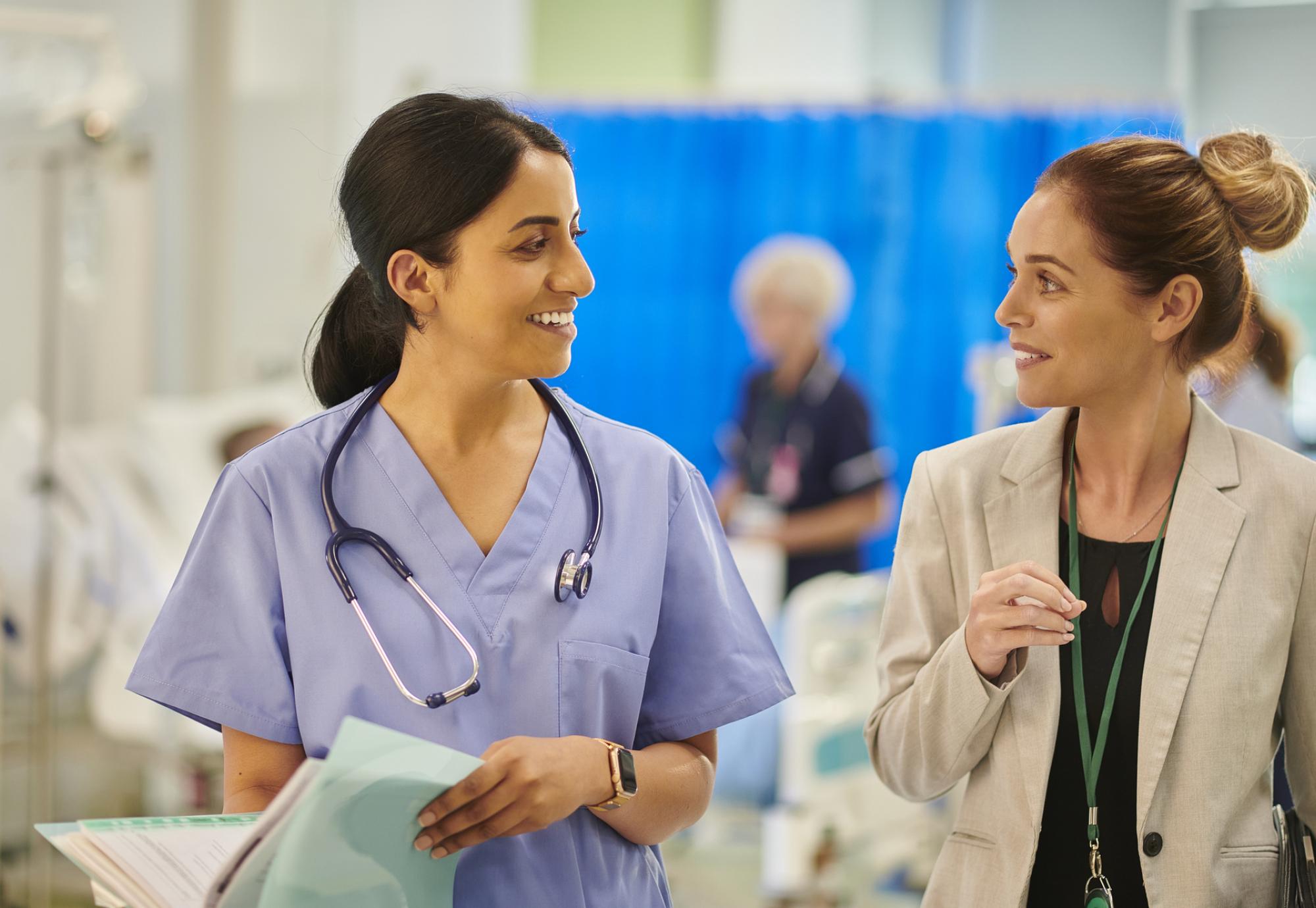 Two members of hospital staff