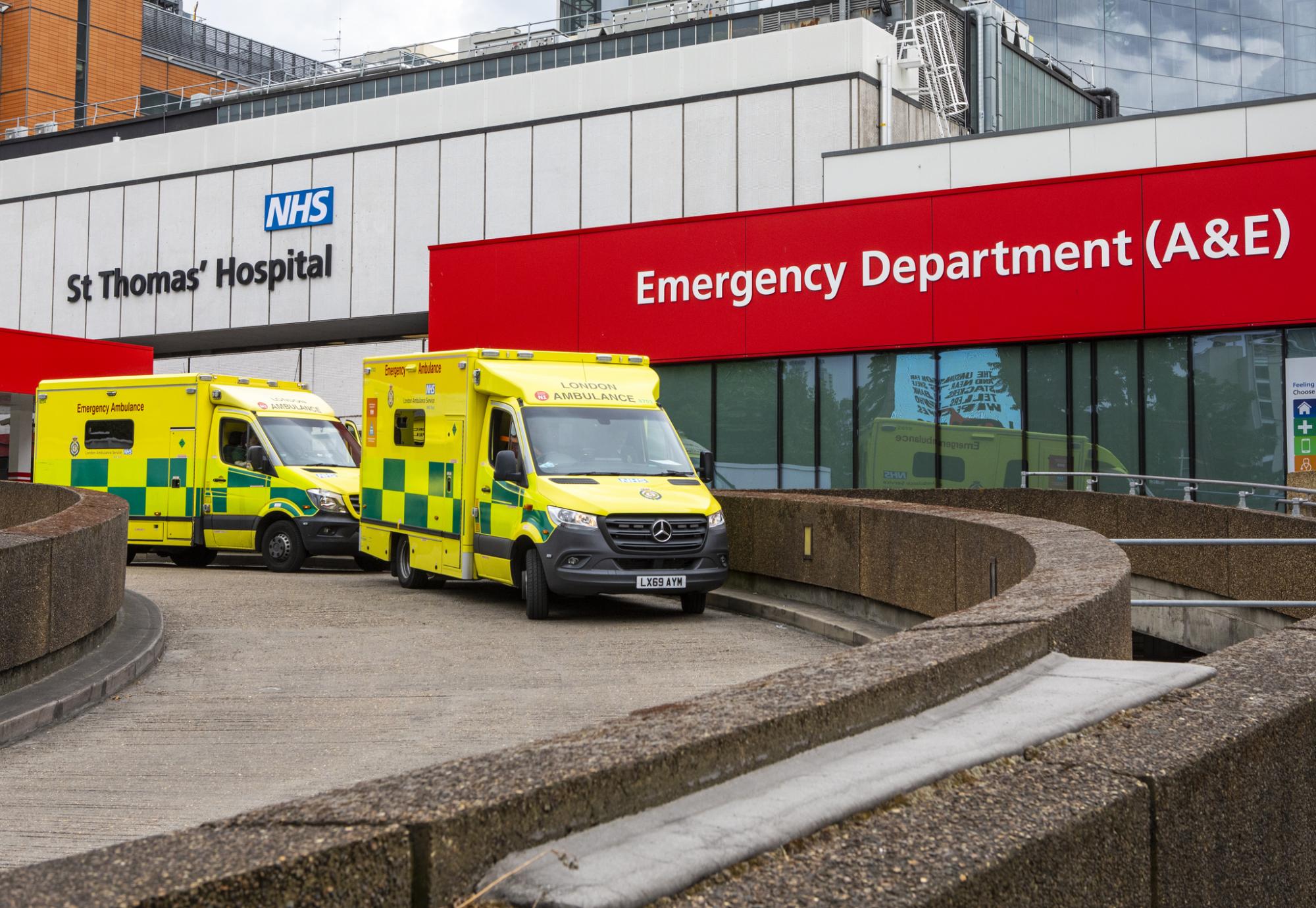 the Accident and Emergency department at St. Thomas Hospital in London