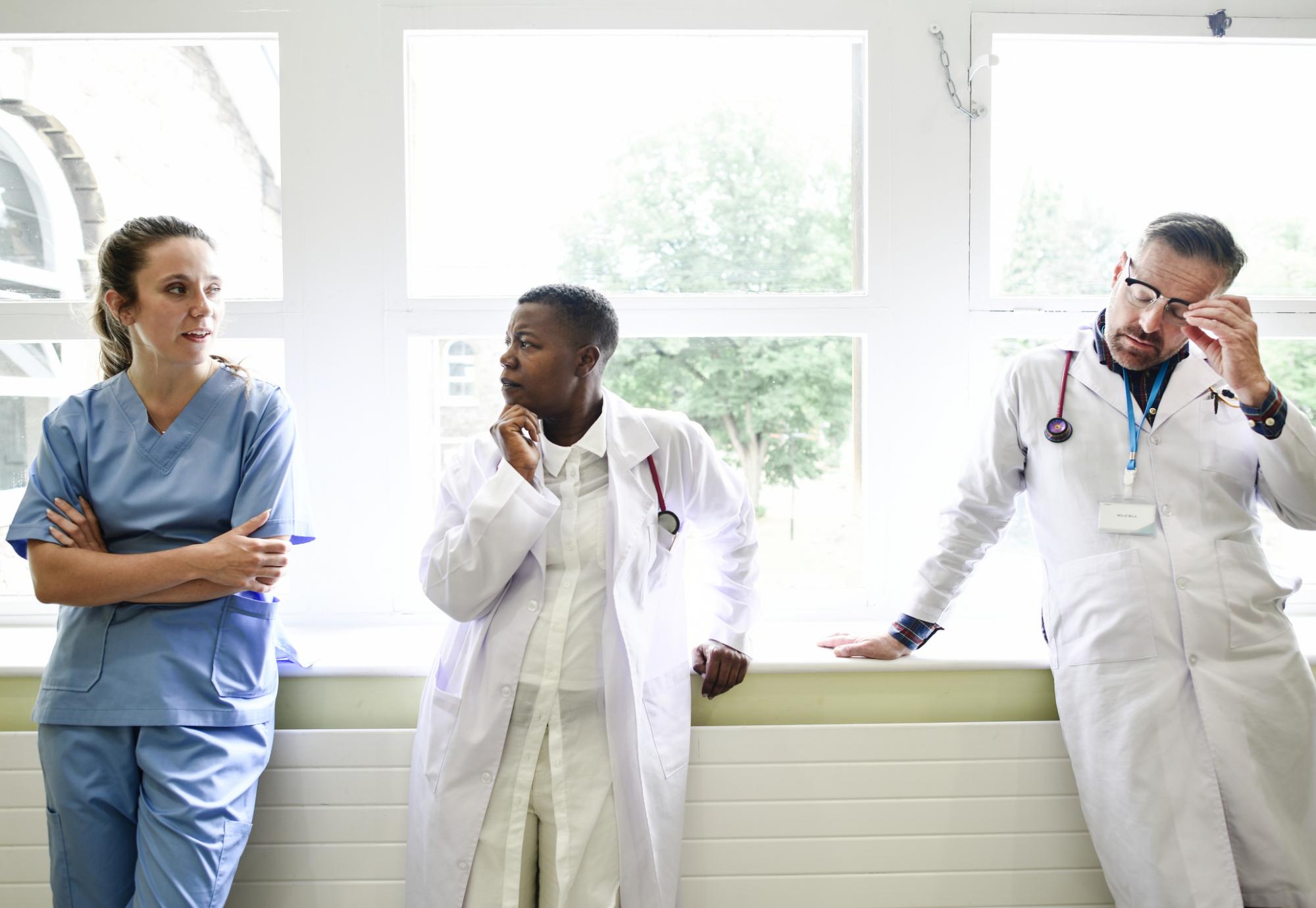 Busy NHS workers