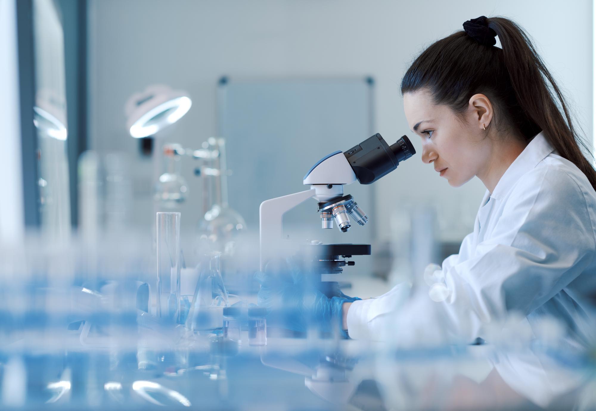 Scientist conducting medical research