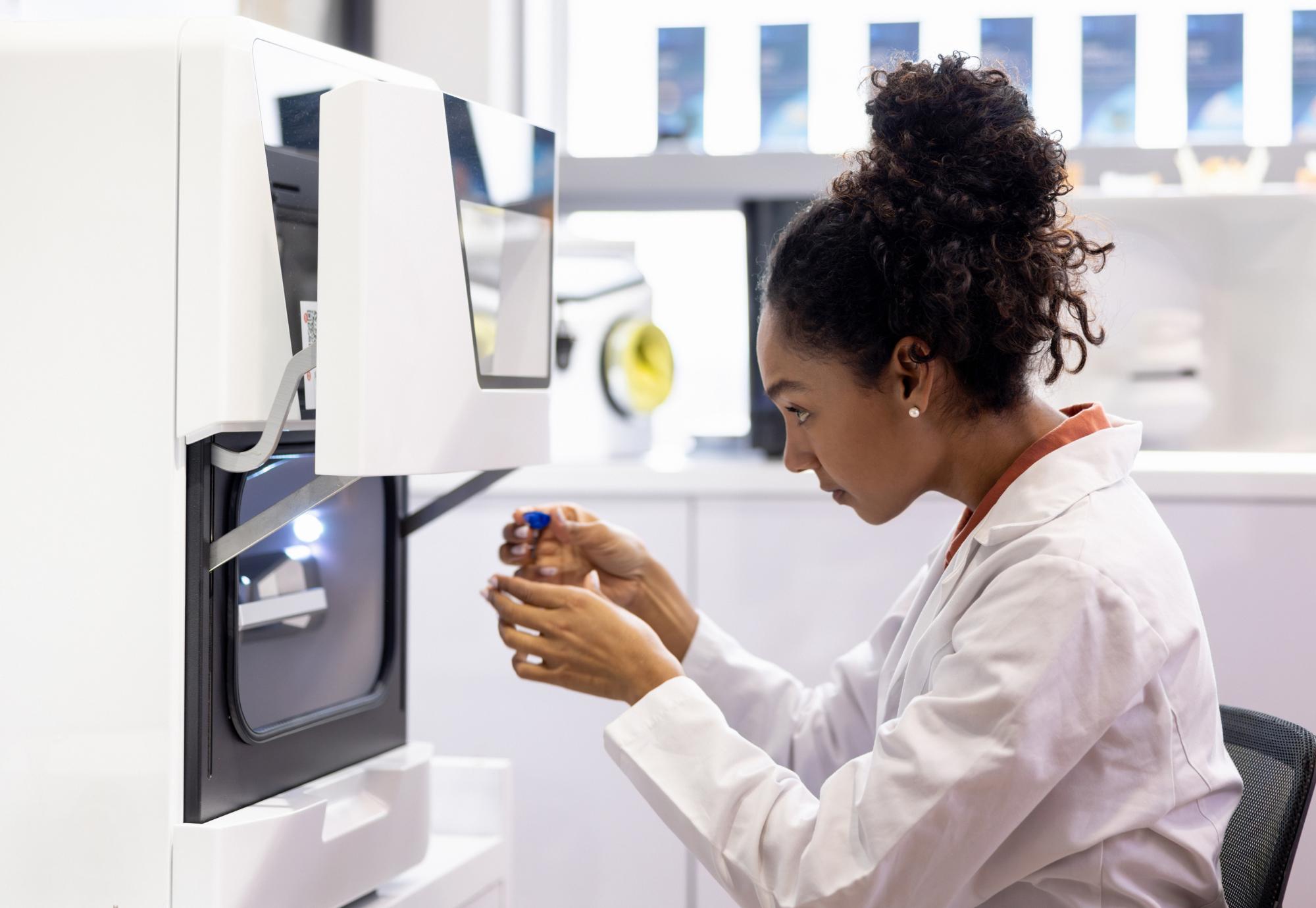 Scientist working on health innovation