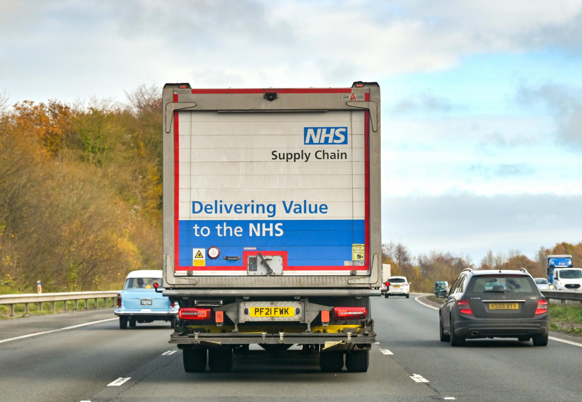 NHS supply chain van