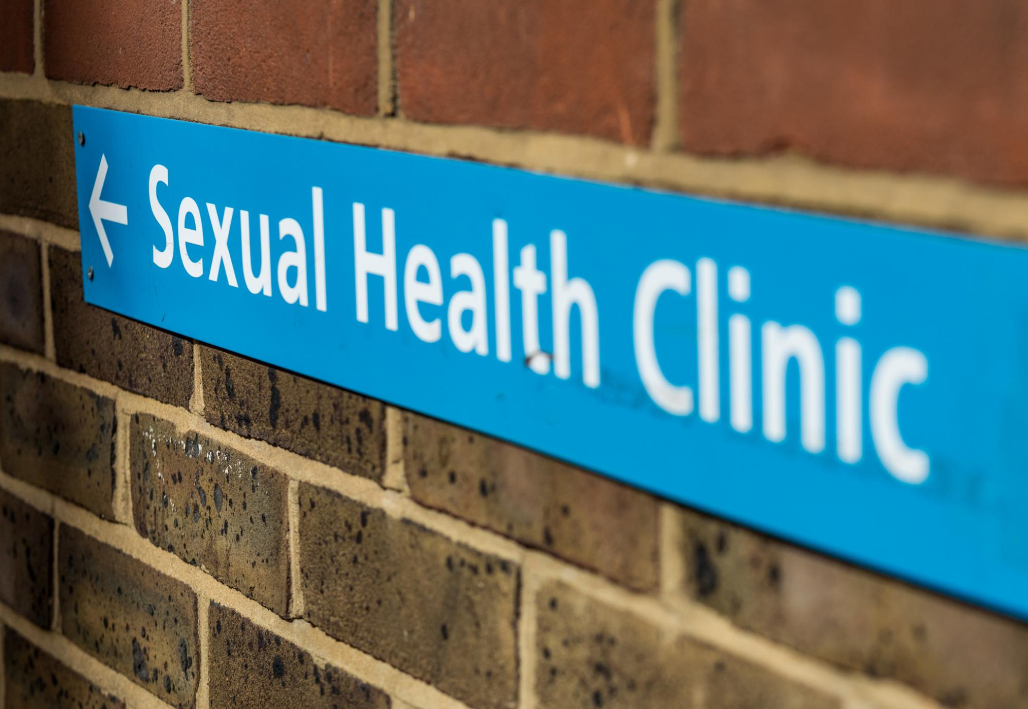 Sign for a sexual health clinic
