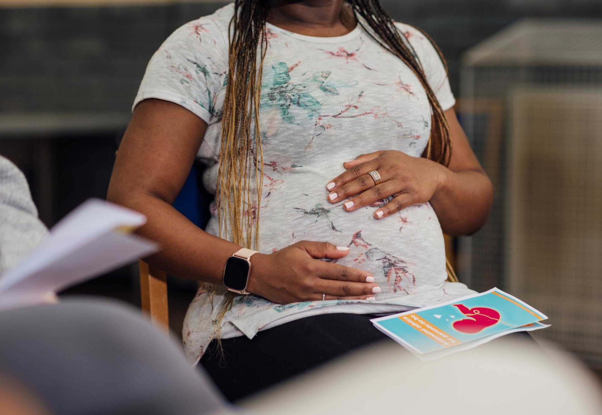 A woman who is pregnant