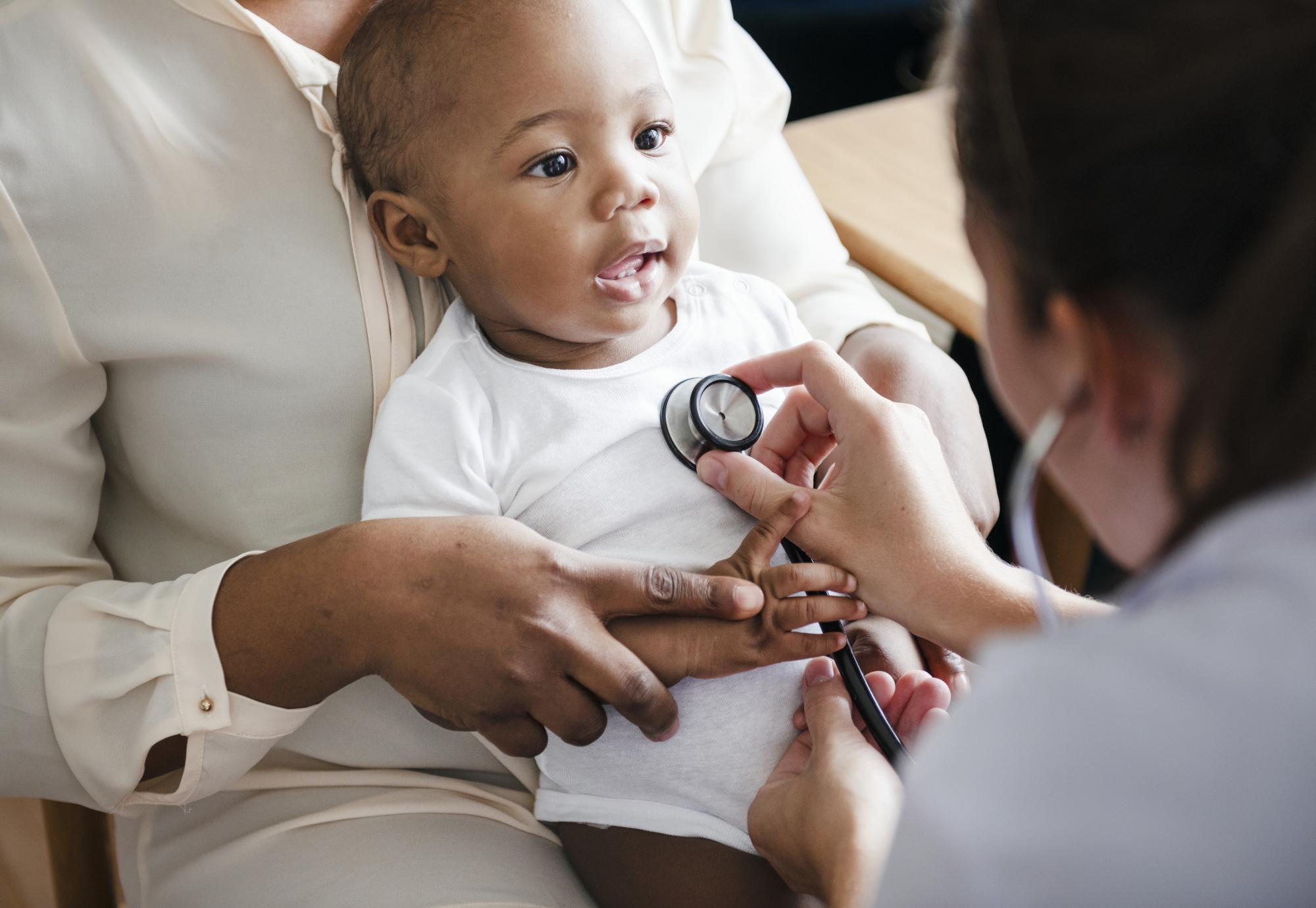 Baby visiting a doctor