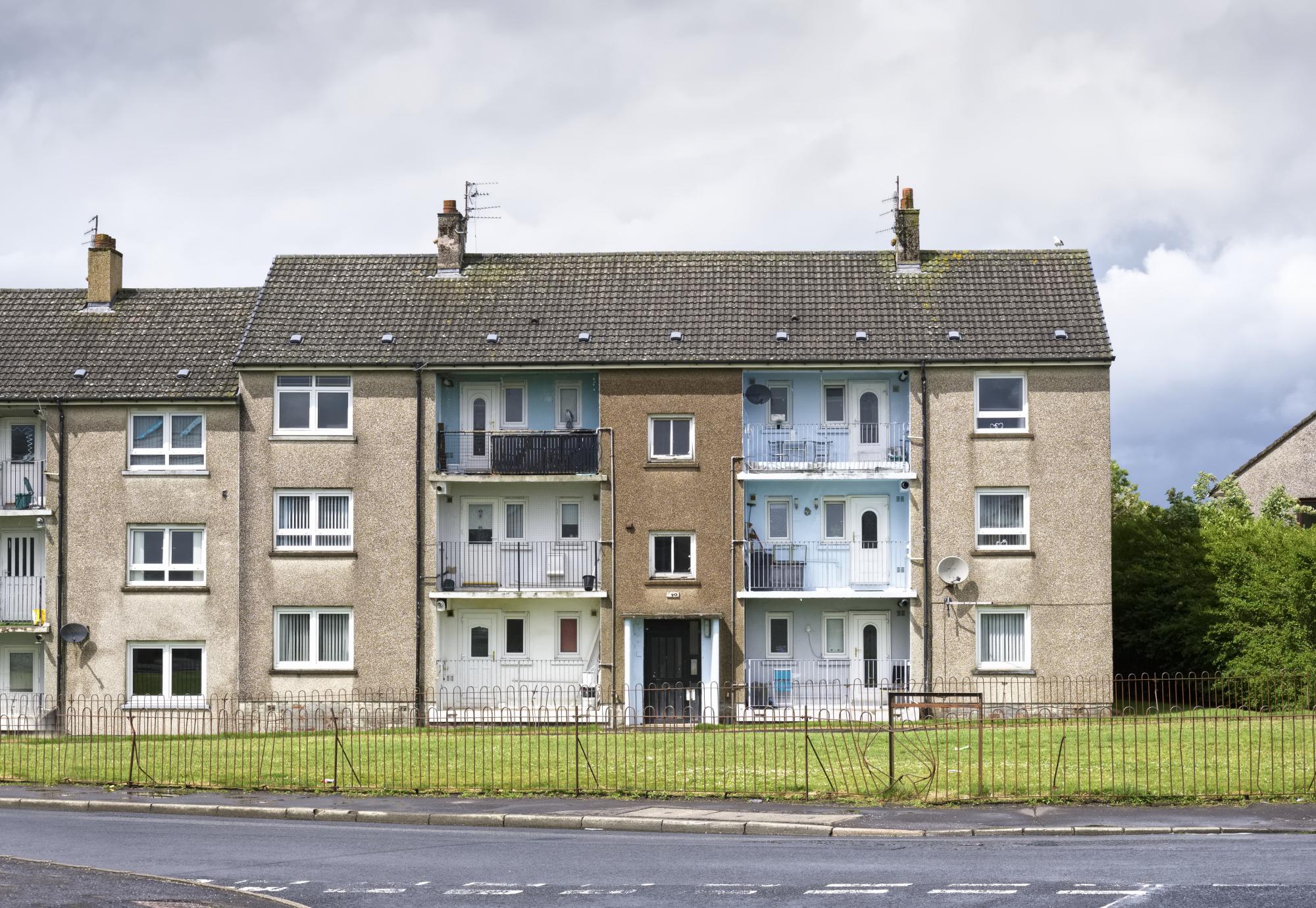 Derelict council house in deprived area of the UK