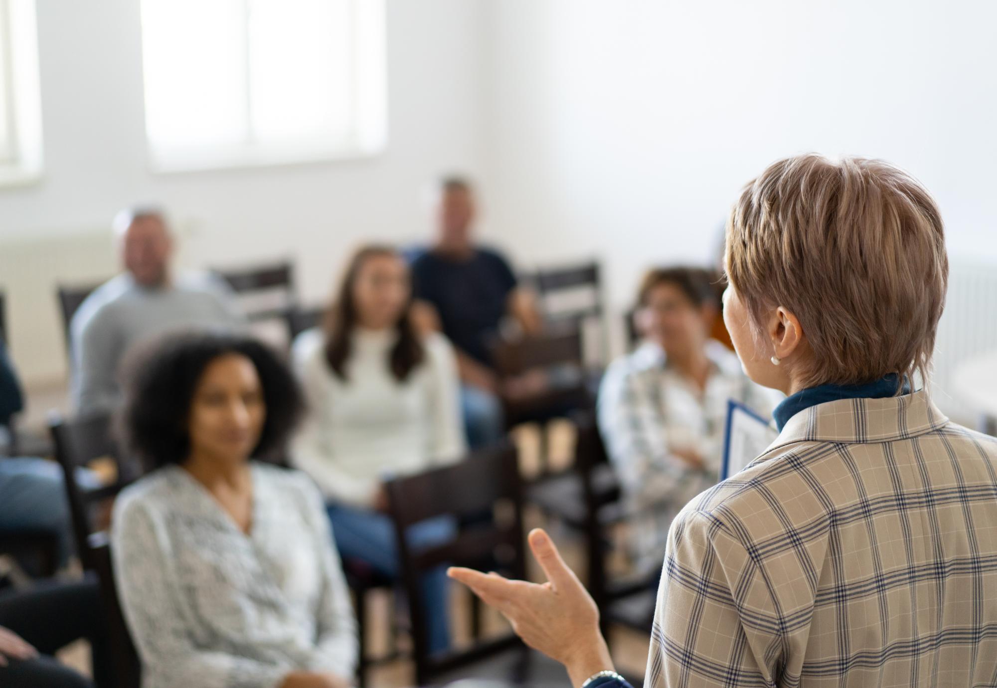 People learning how to become mental health practitioners