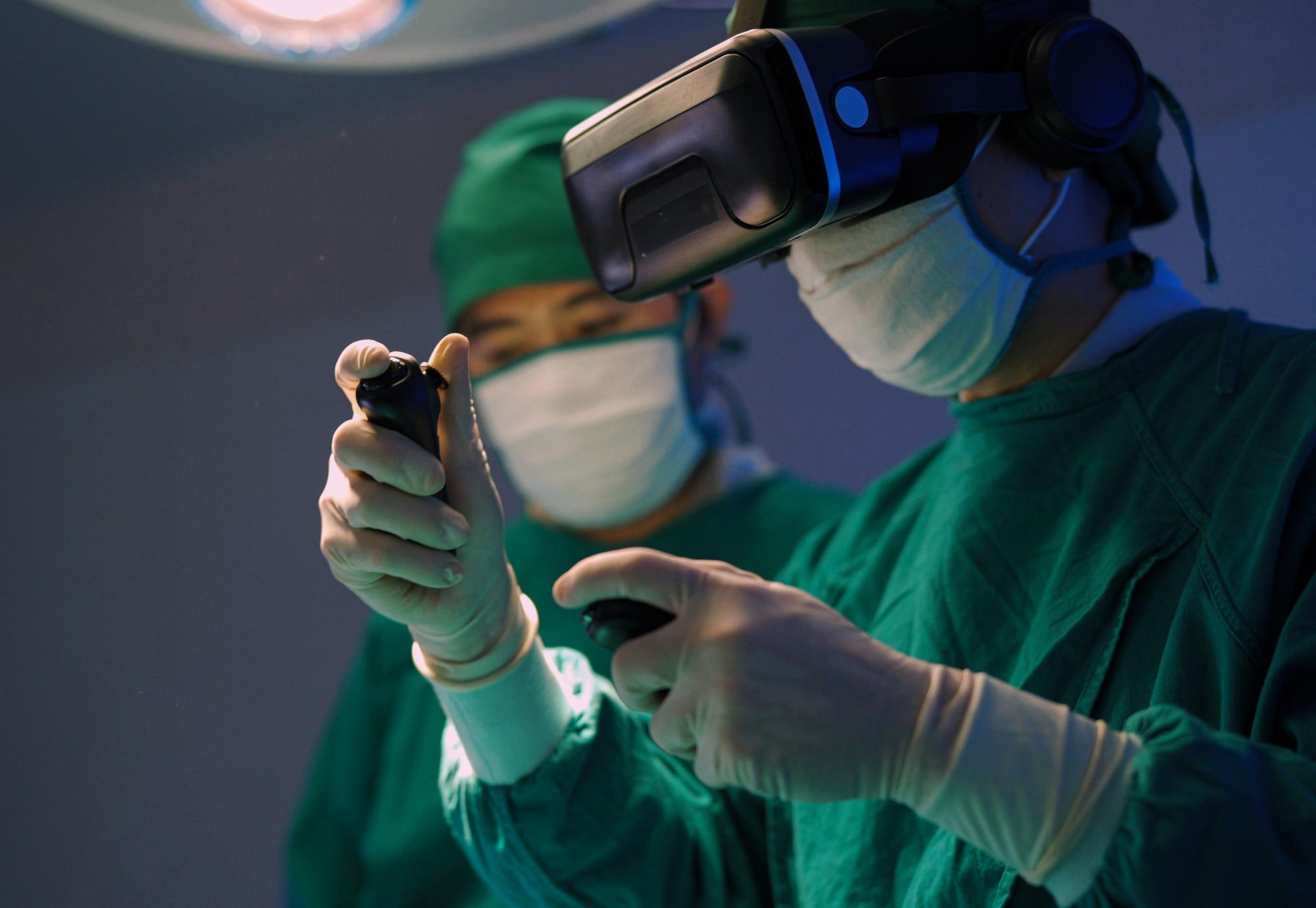 Surgeon using new medical technology