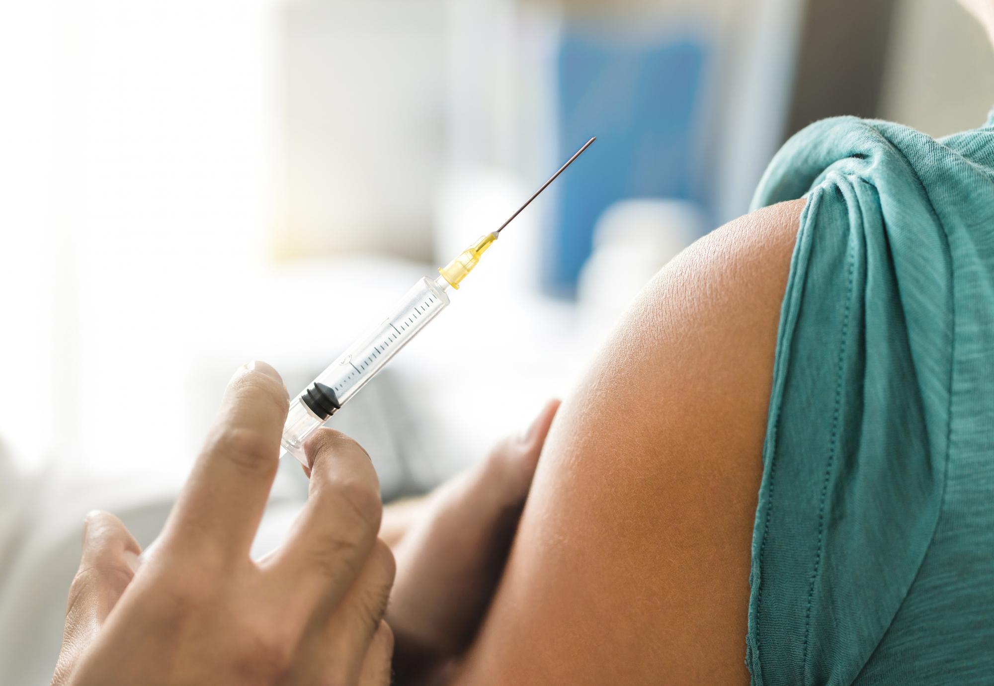 Person getting vaccinated