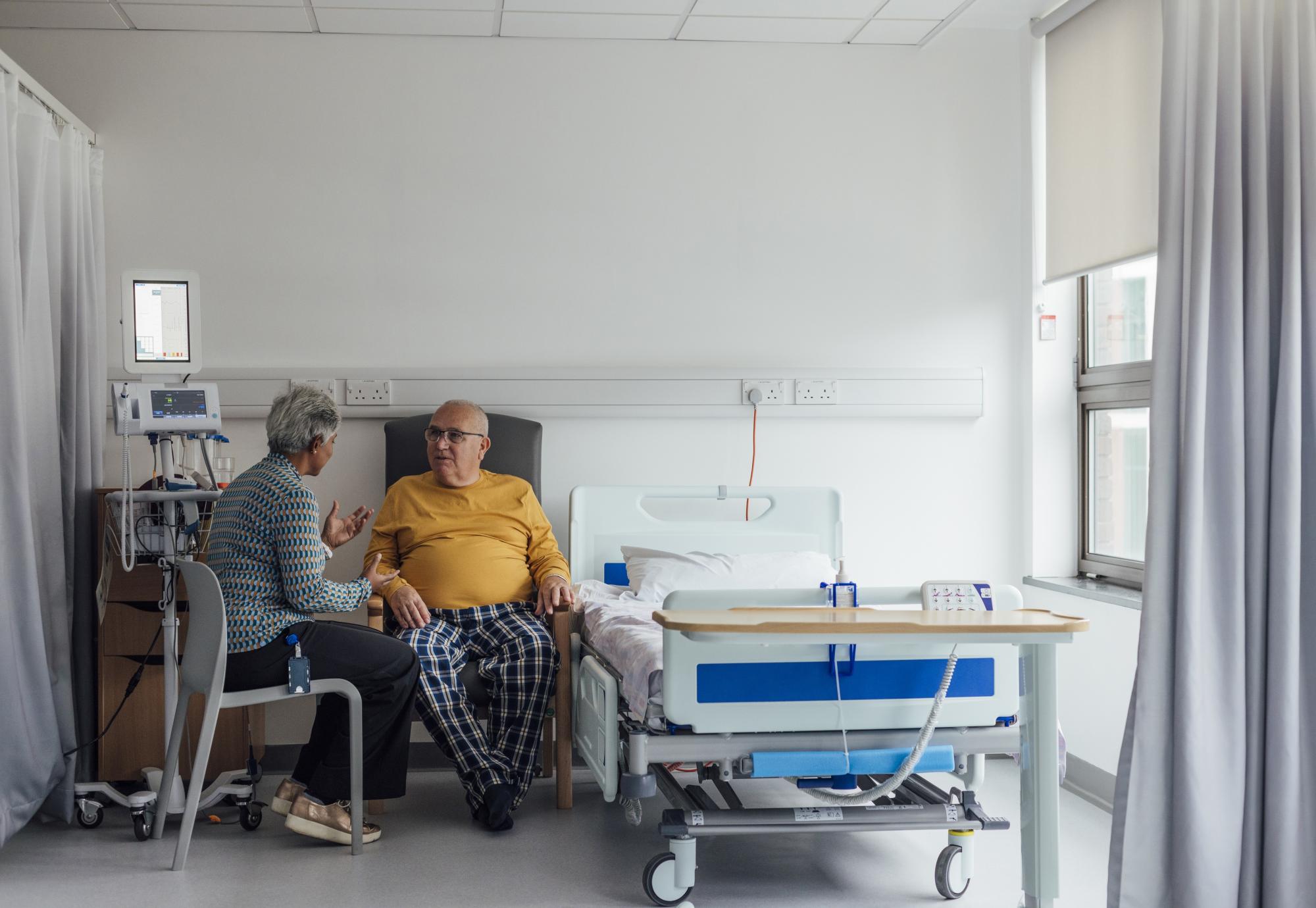 Senior male cancer patient