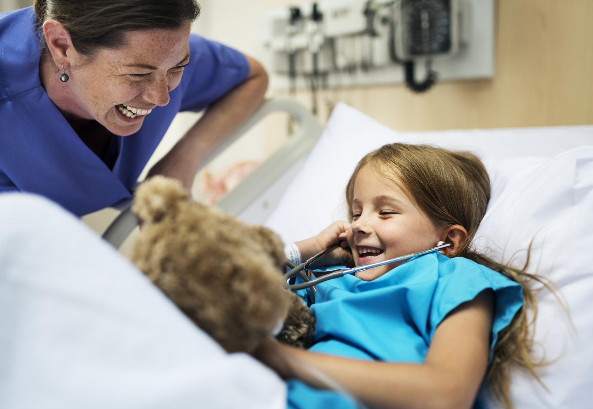 Young girl in hospital