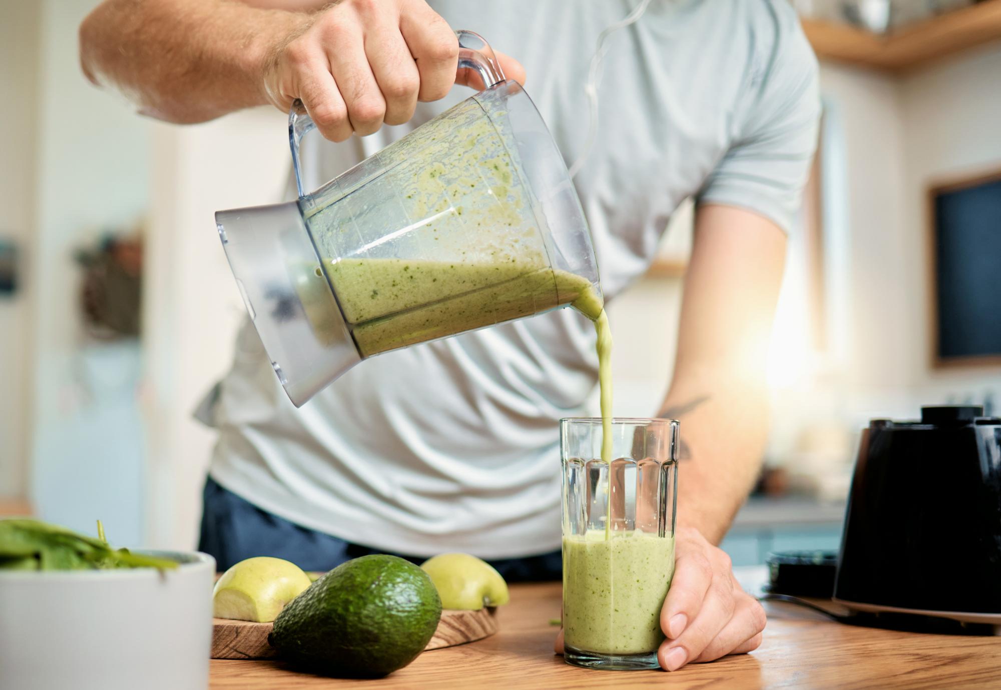 Man making a smoothie