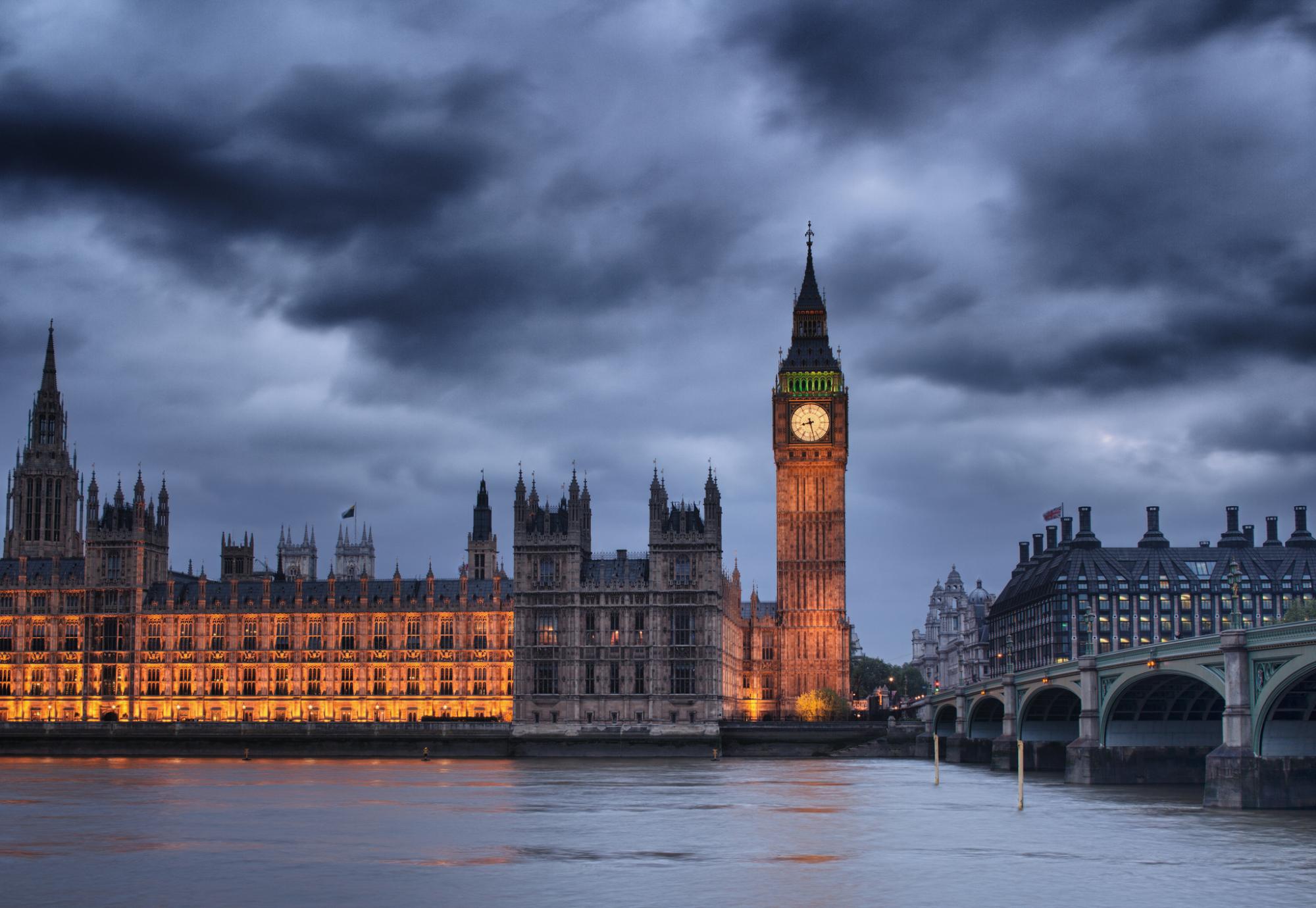 houses of Parliament at dusk