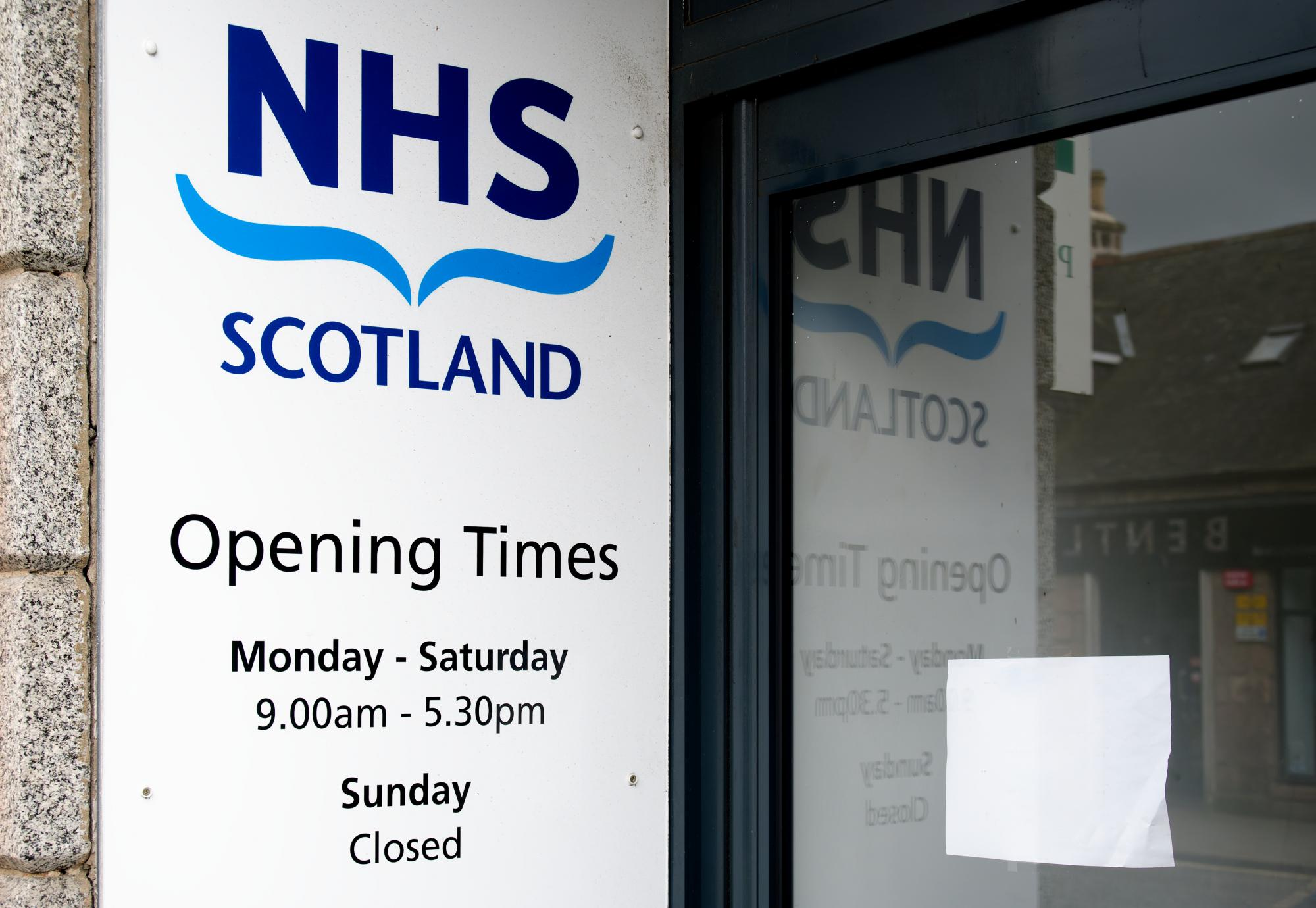 NHS Scotland sign