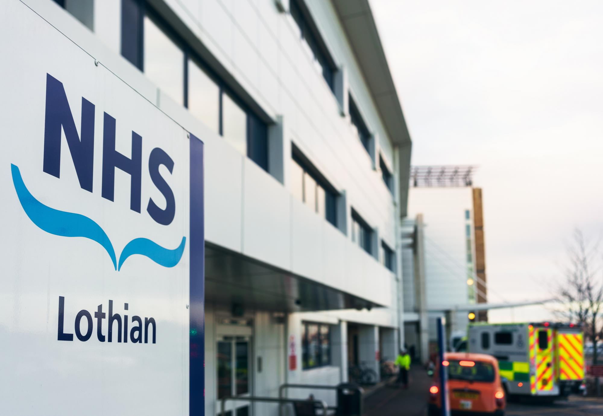Sign outside a Scottish hospital