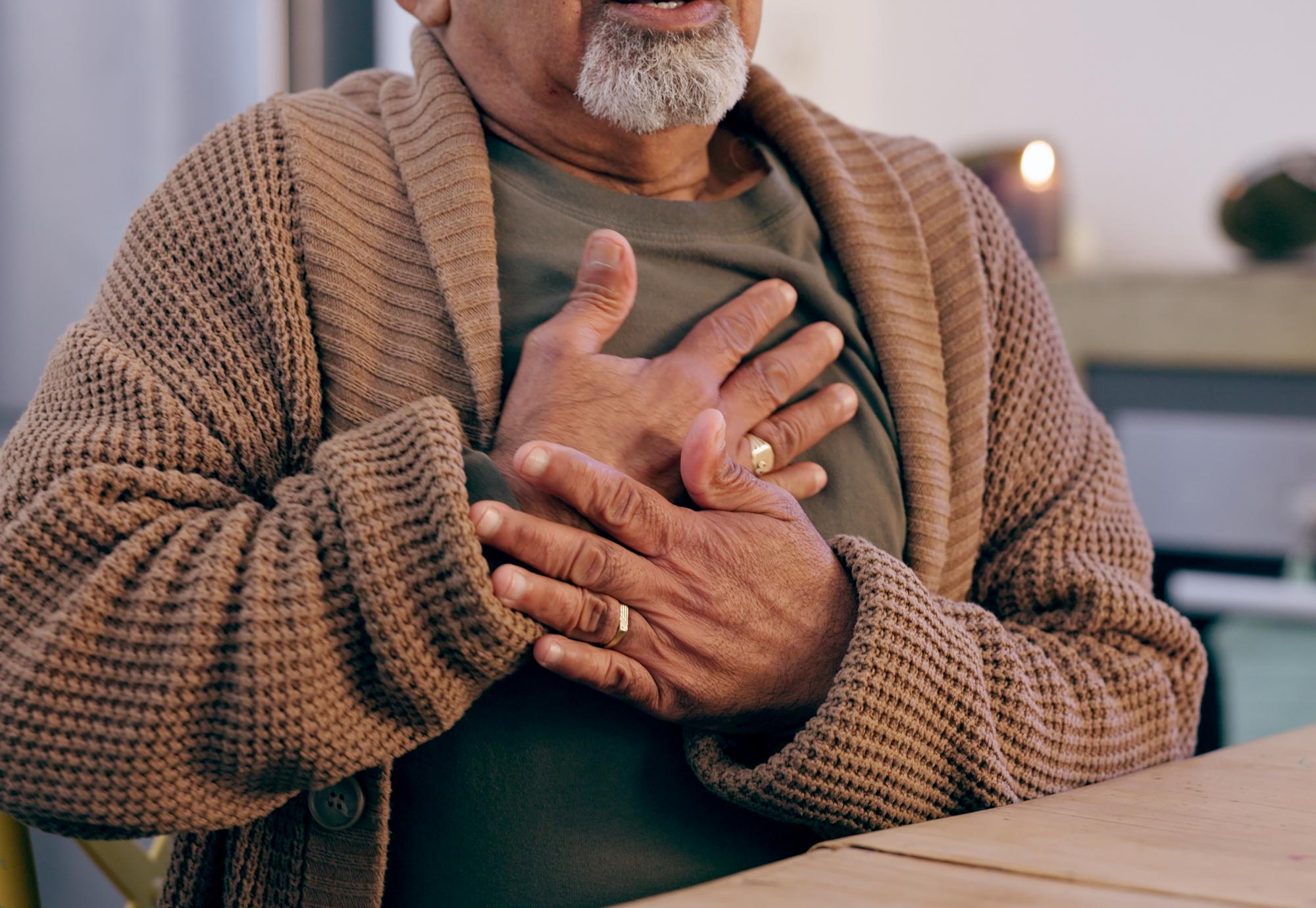 Man with a lung condition