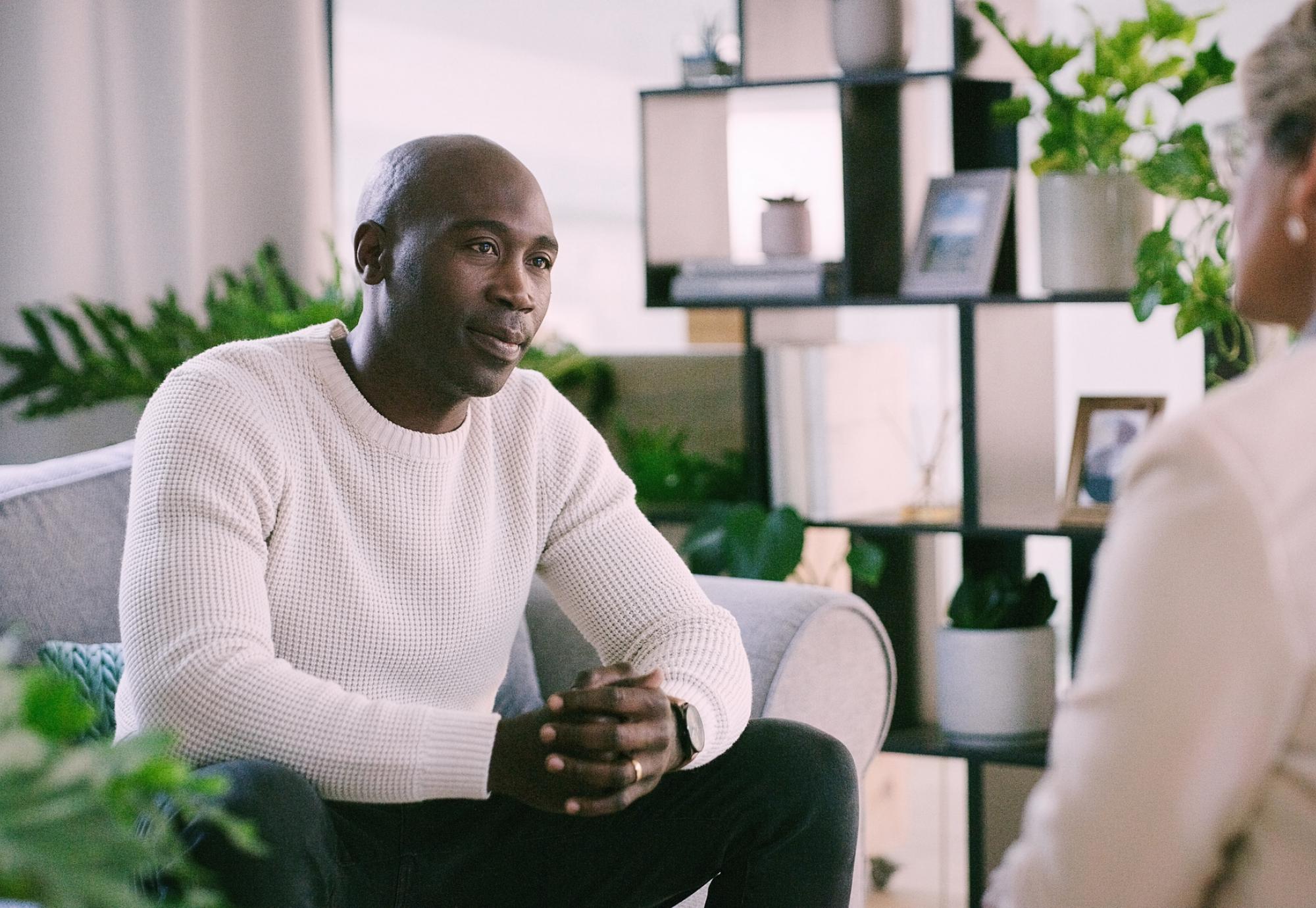 Black man in mental health care