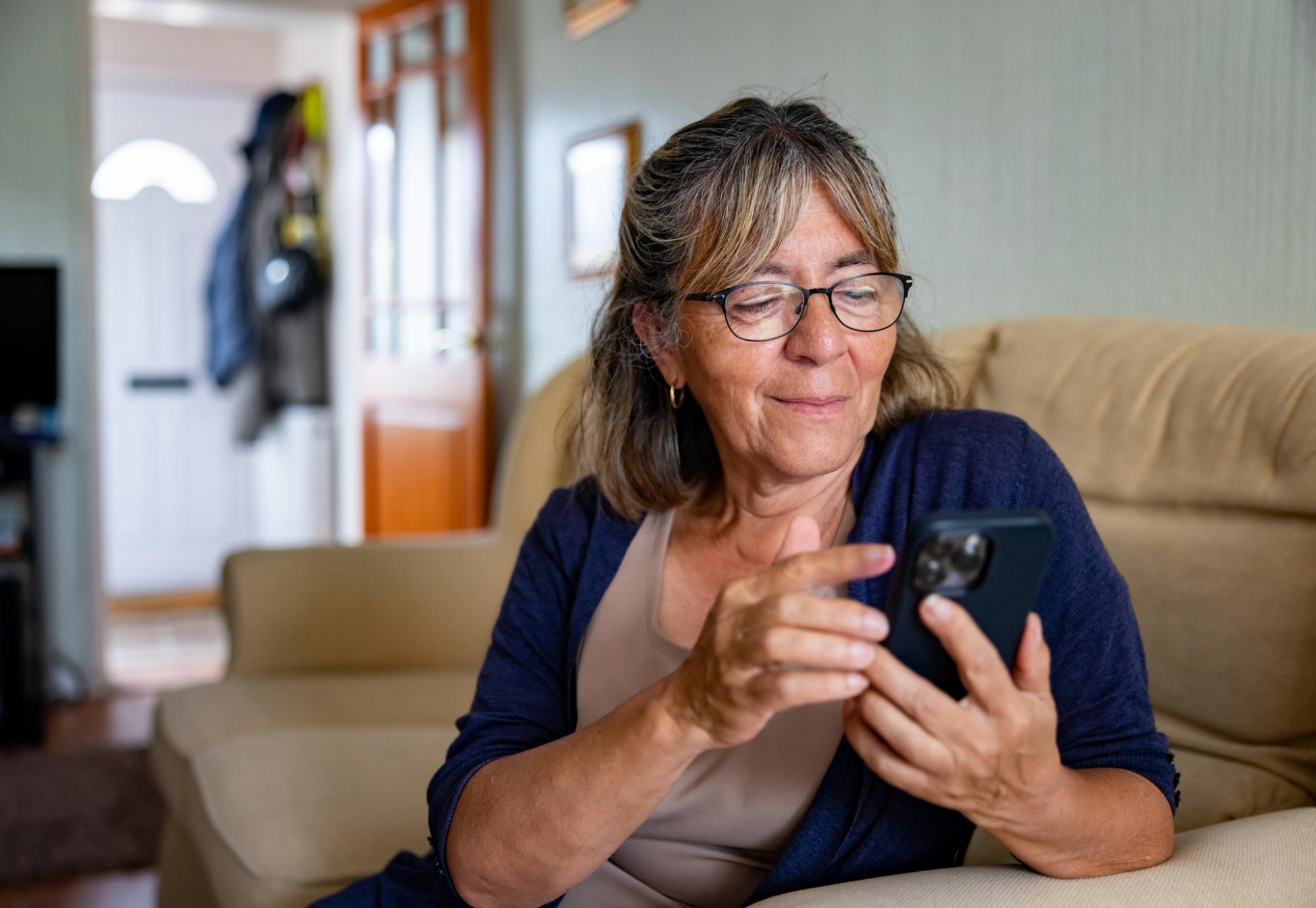 Woman using her phone
