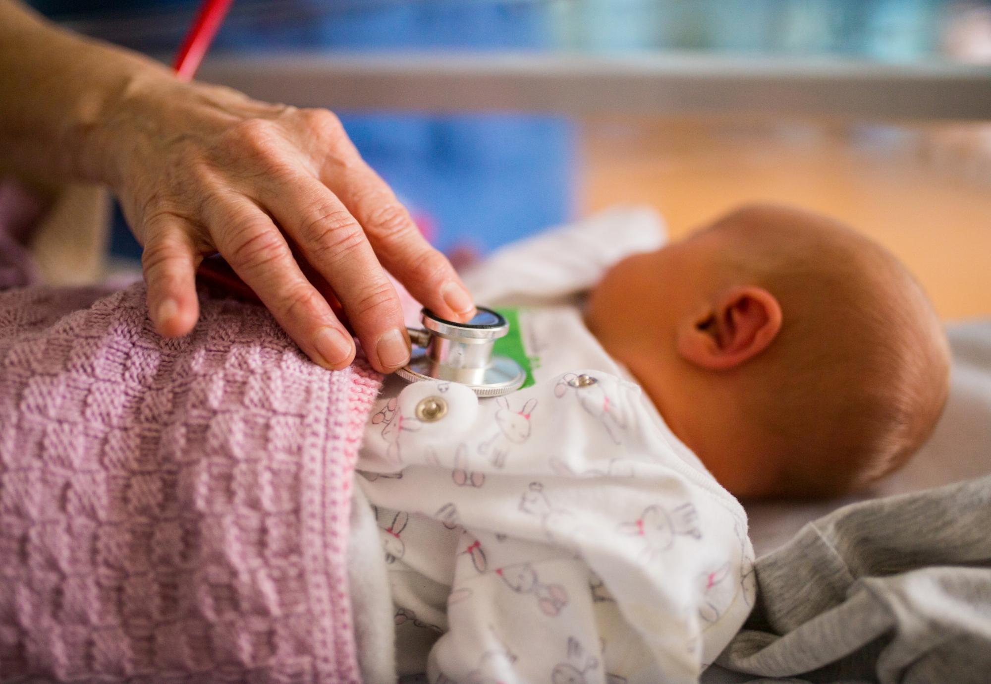 Baby in hospital