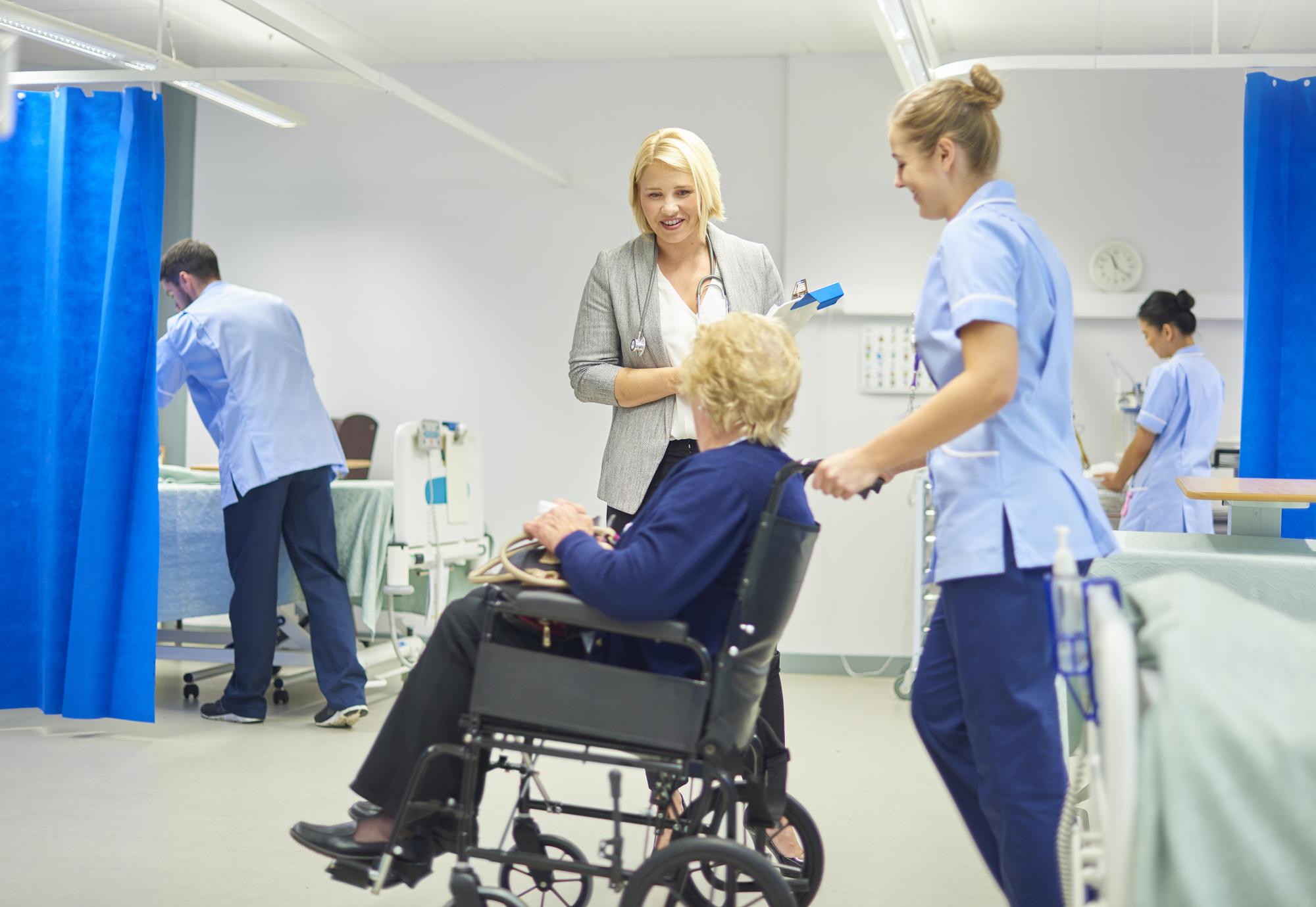 Person on a hospital ward
