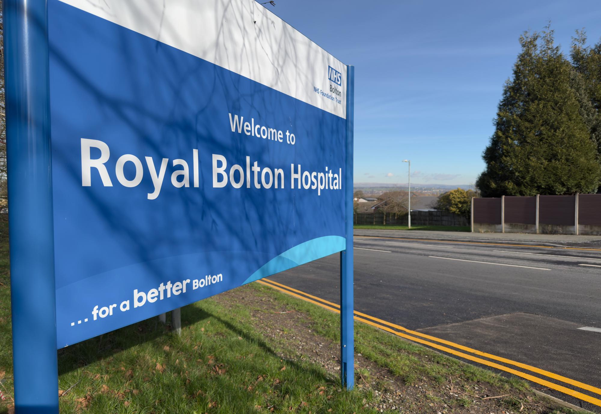 Royal Bolton Hospital sign