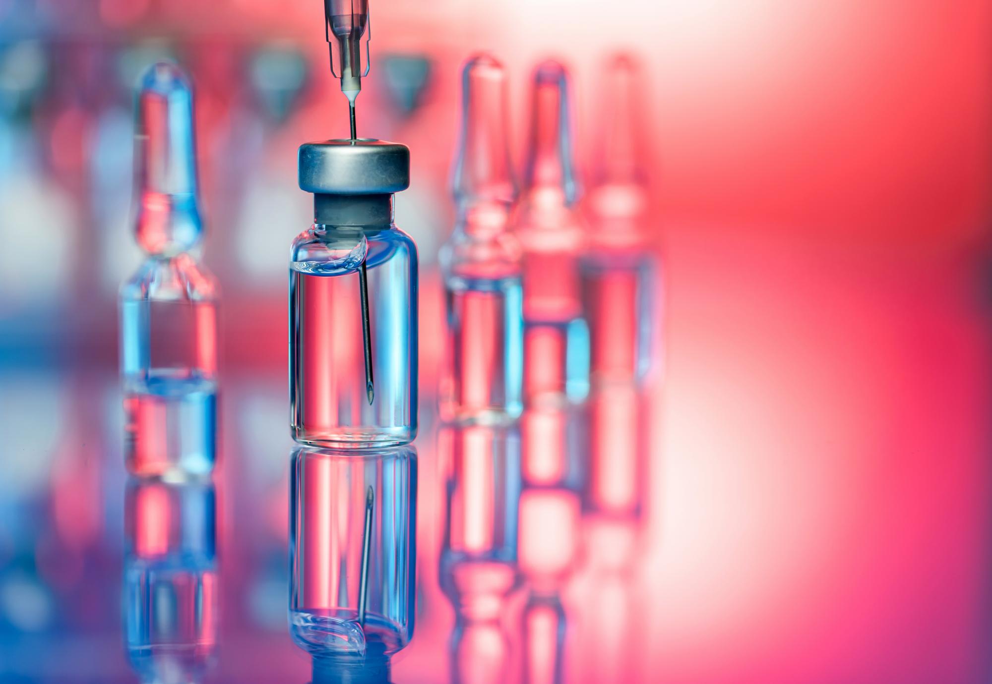 Vials of liquid