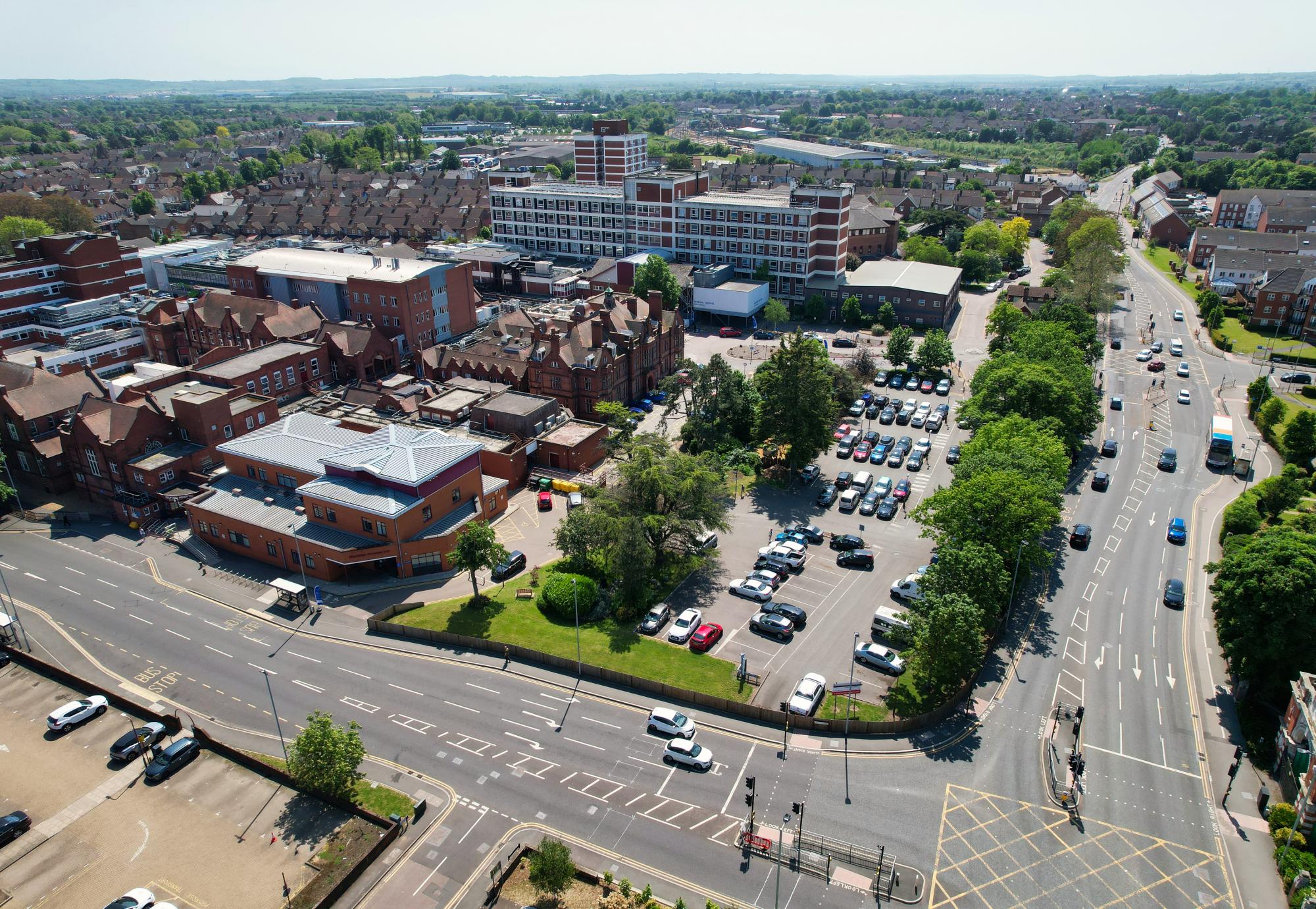 Aerial view of Bedford