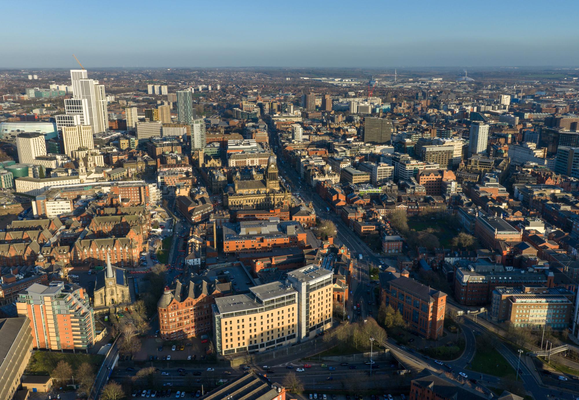 Aerial view of Leeds