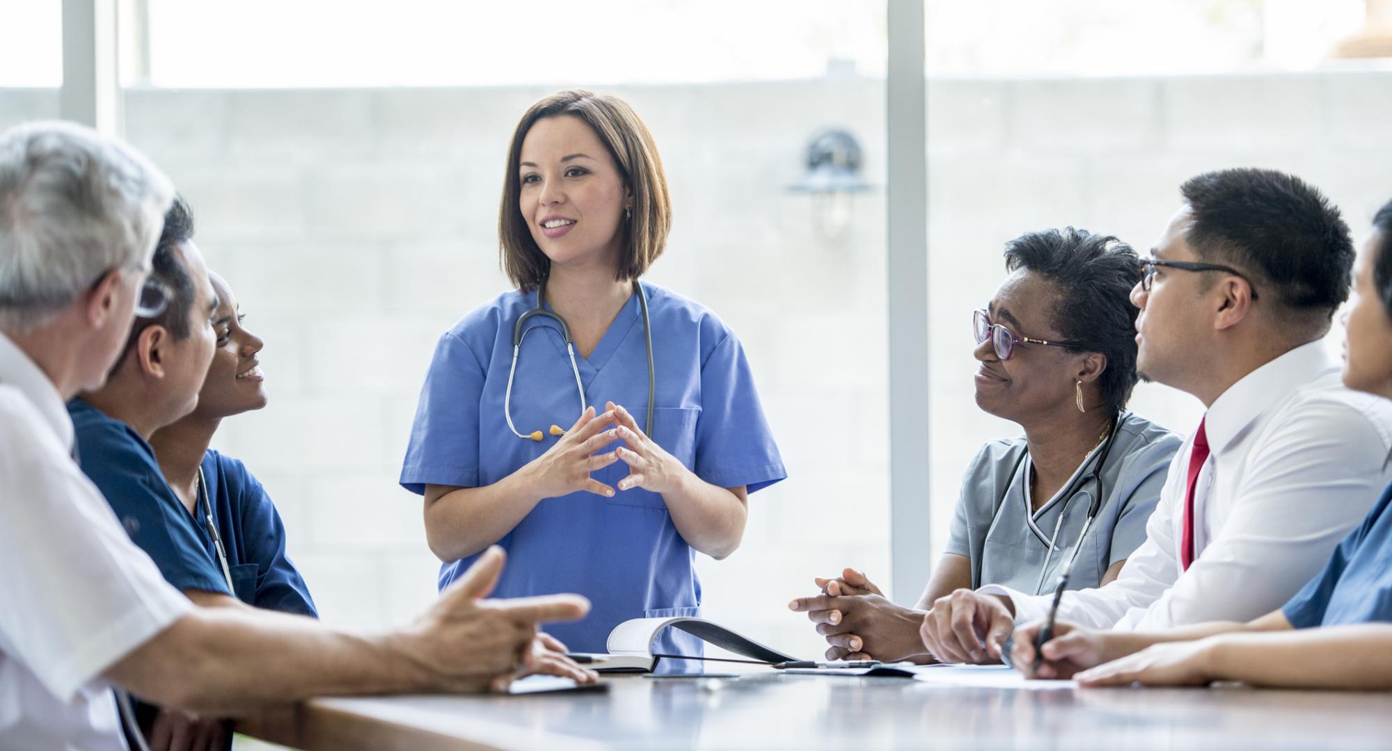 Health colleagues in a meeting