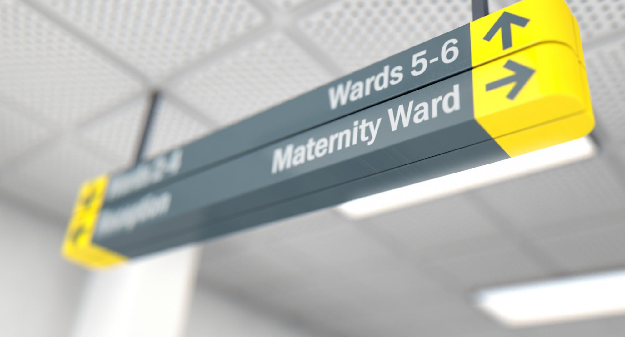 Maternity ward sign  